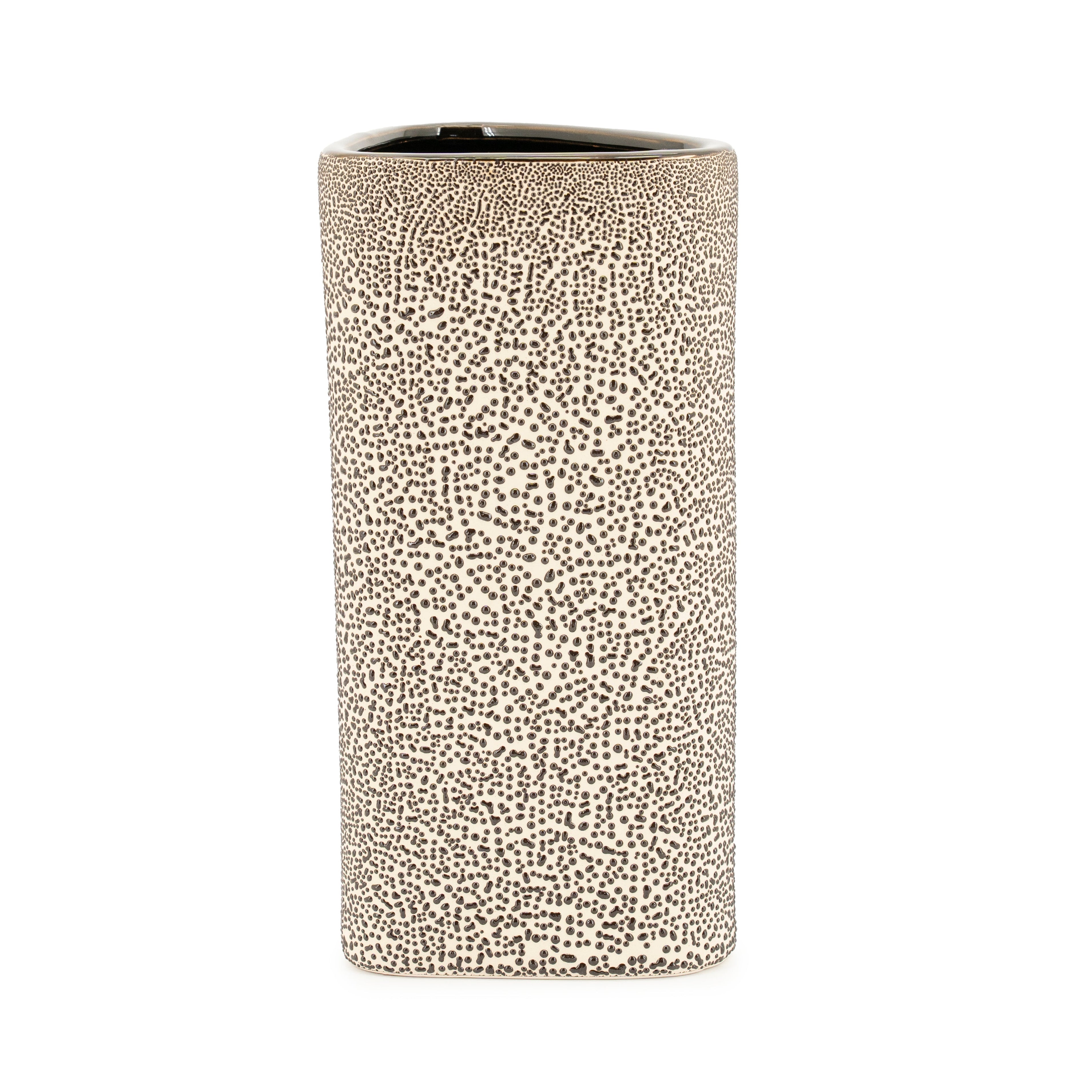 DOTANGLE vase brown ceramic