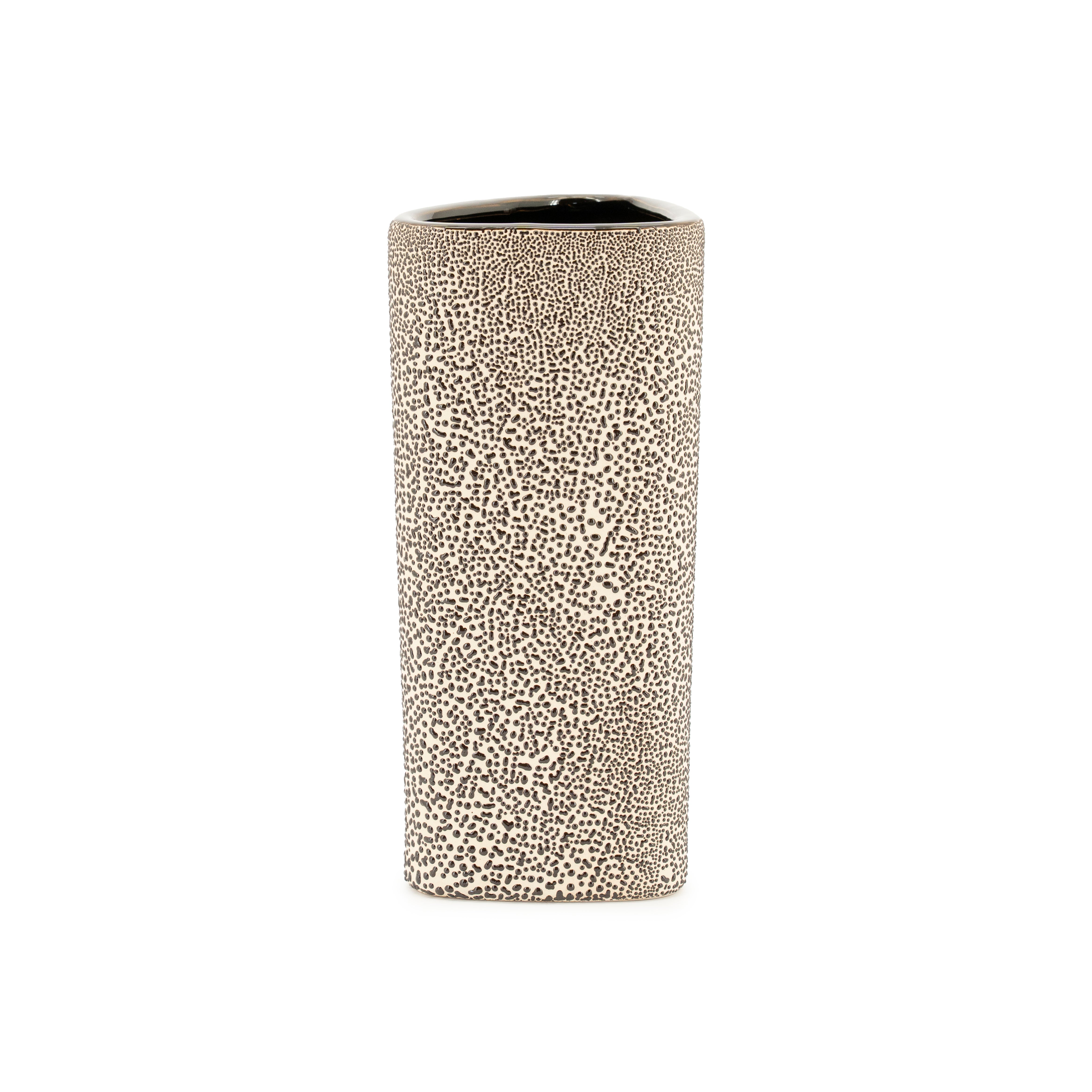 DOTANGLE vase brown ceramic