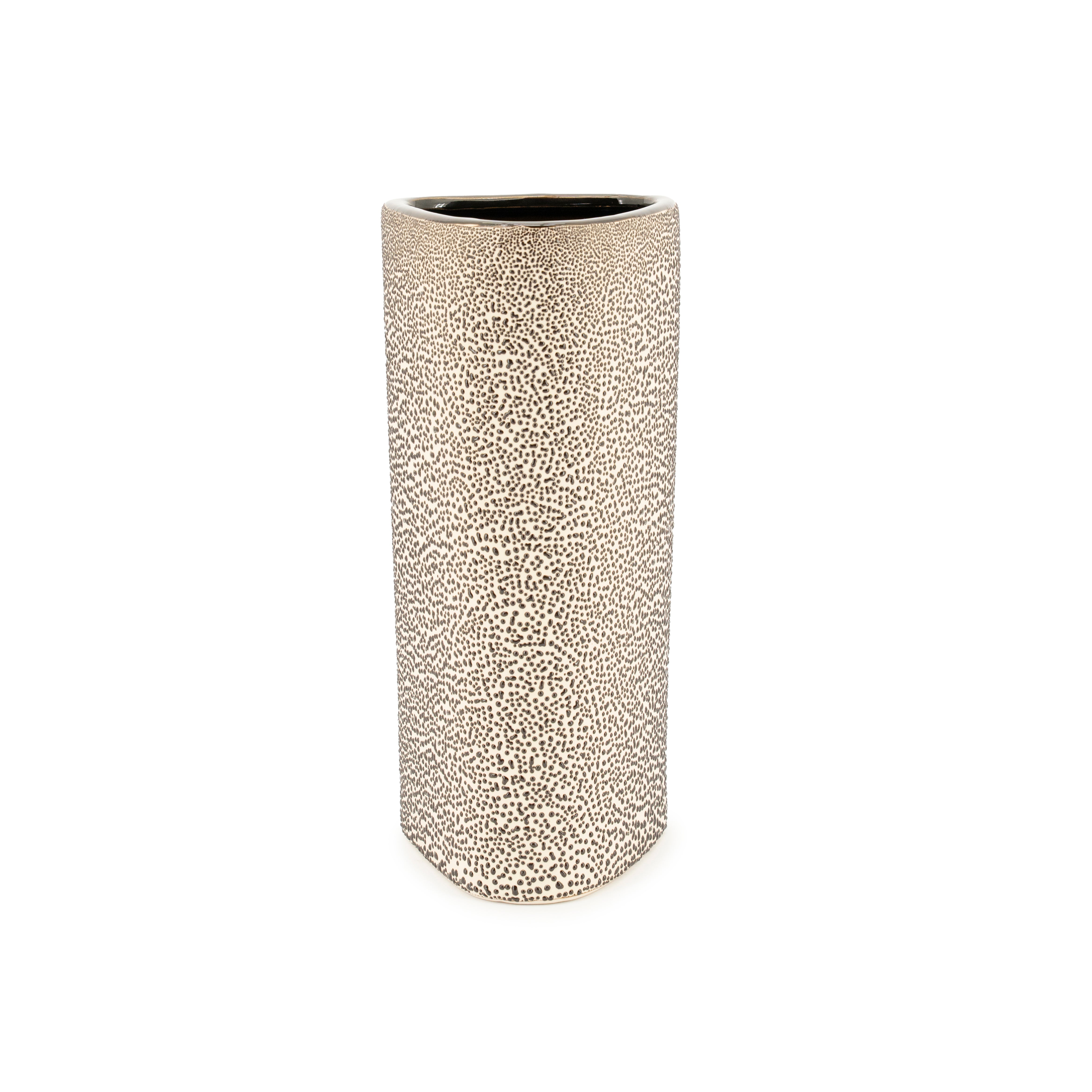 DOTANGLE vase brown ceramic