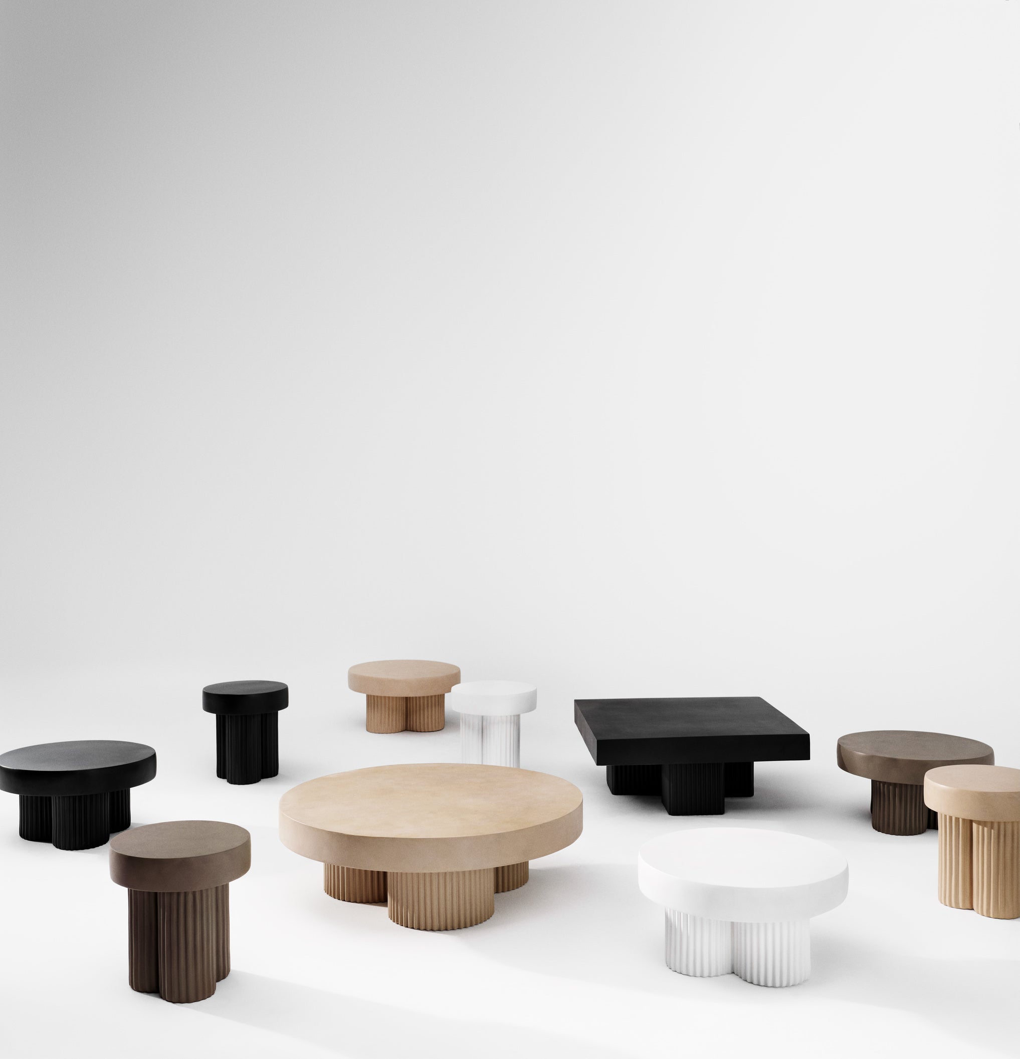 Bočný stolík GEAR béžový betón