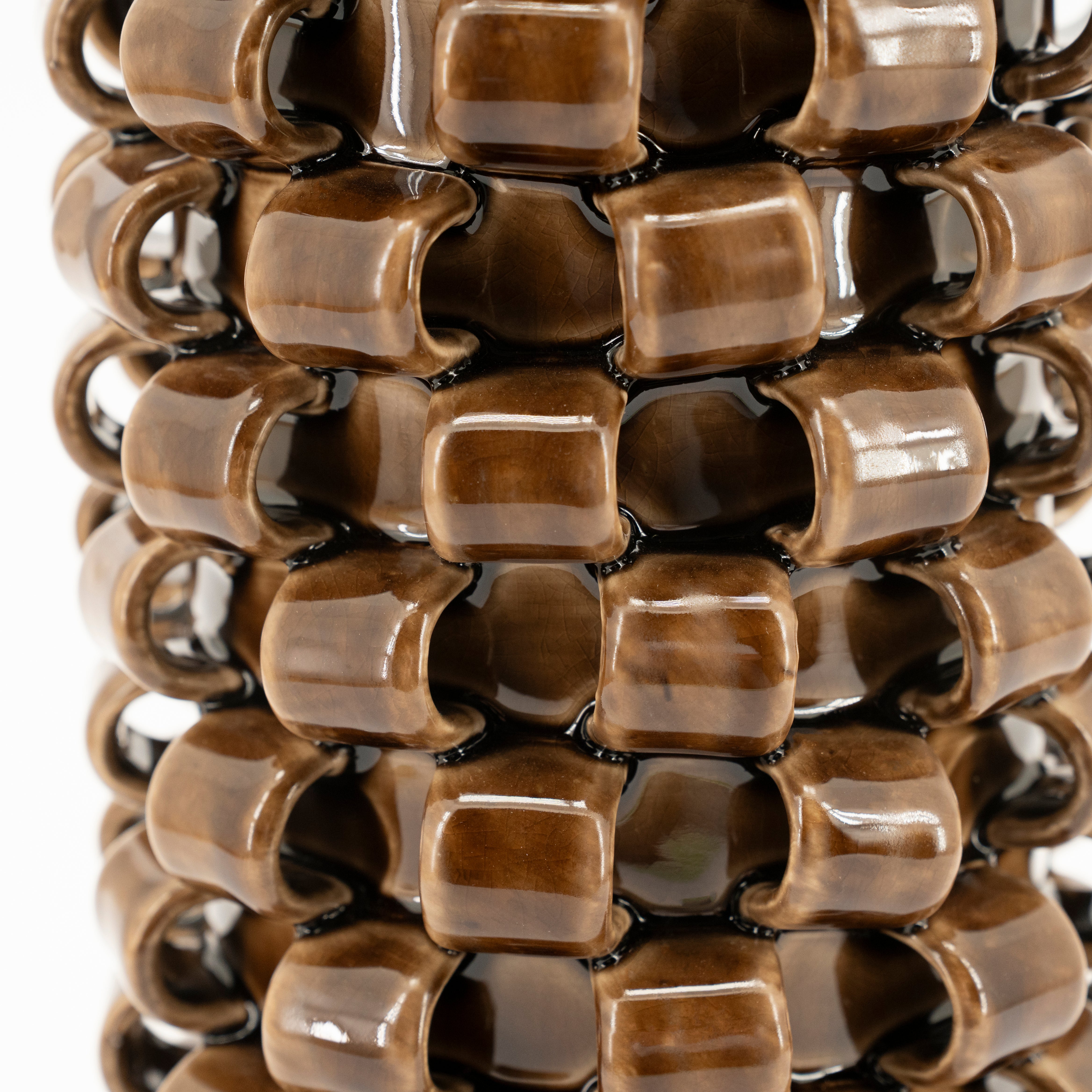 Váza LOOPA hnedá keramika