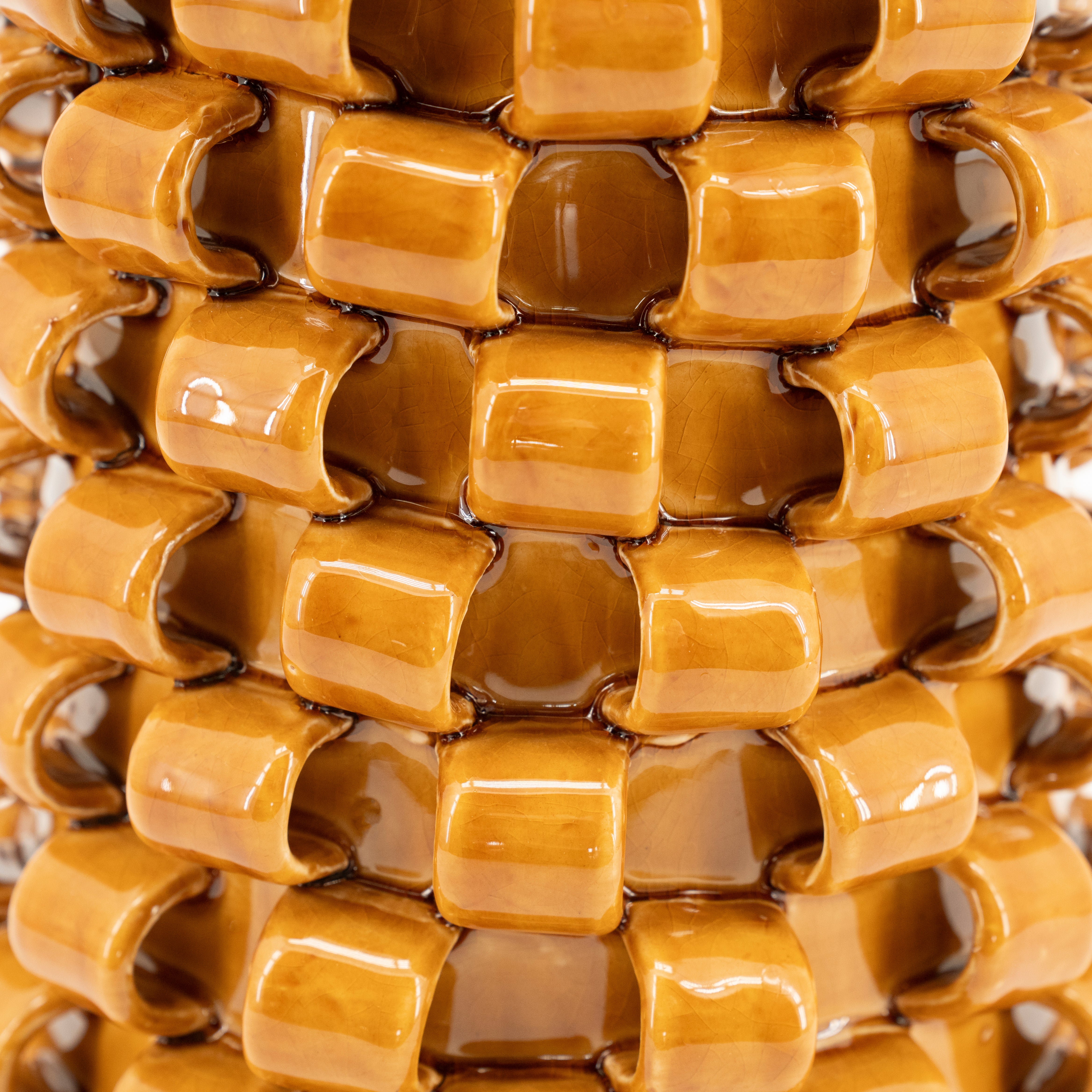 LOOPA mustard ceramic vase