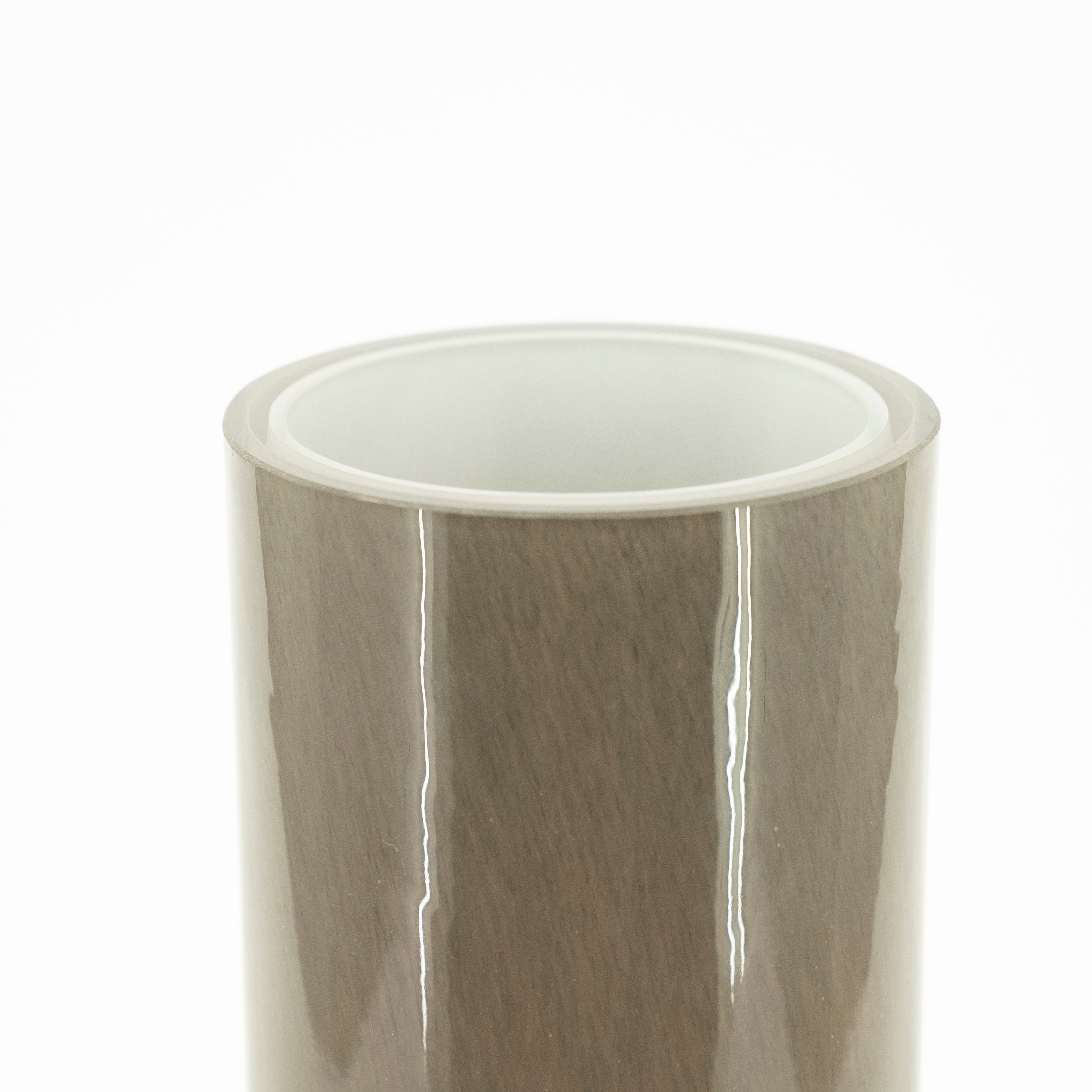 CURBLE taupe glass vase with green