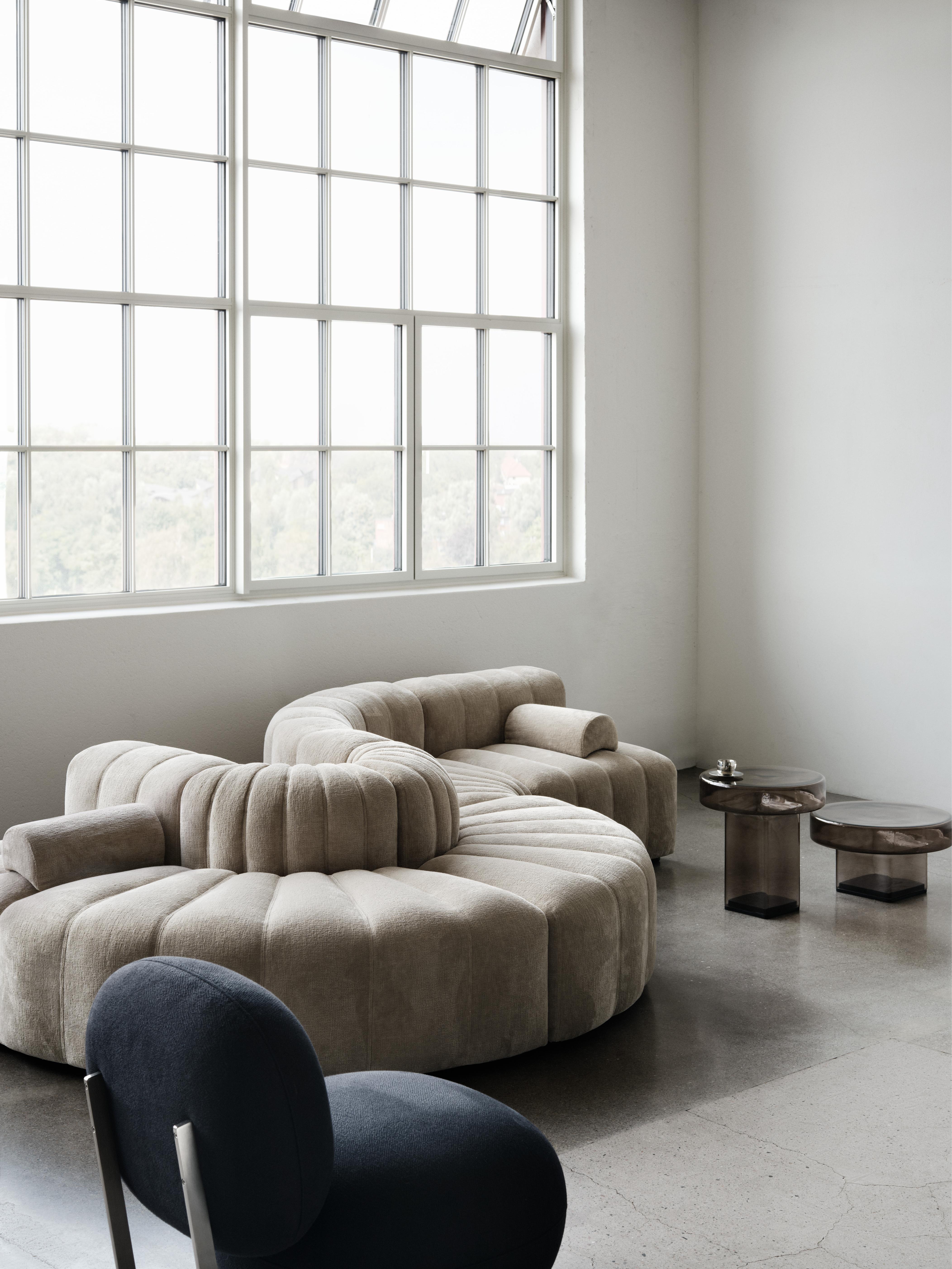 NAKED Side Table Amber Glass