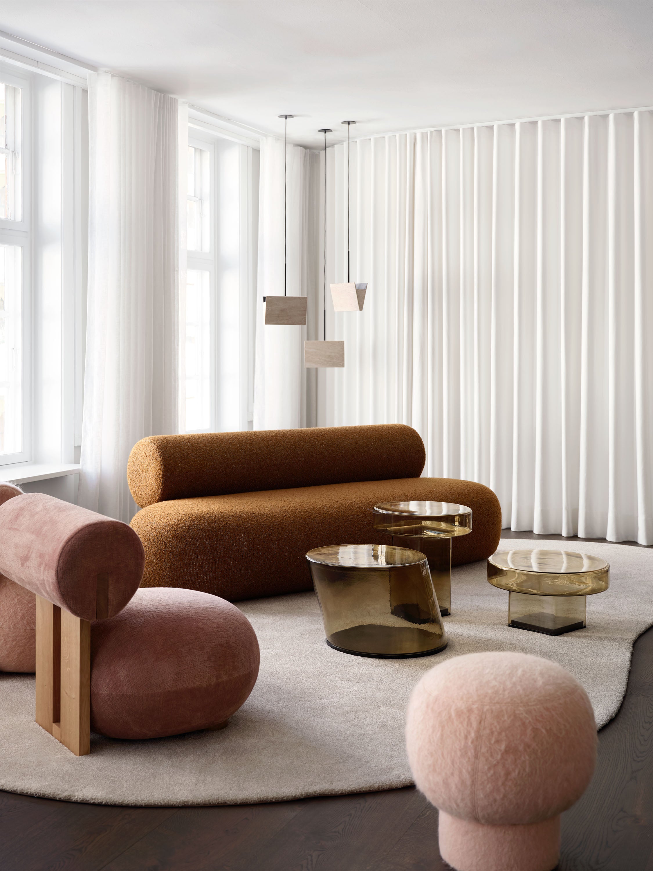 Kávový stolík NAKED dymové sklo