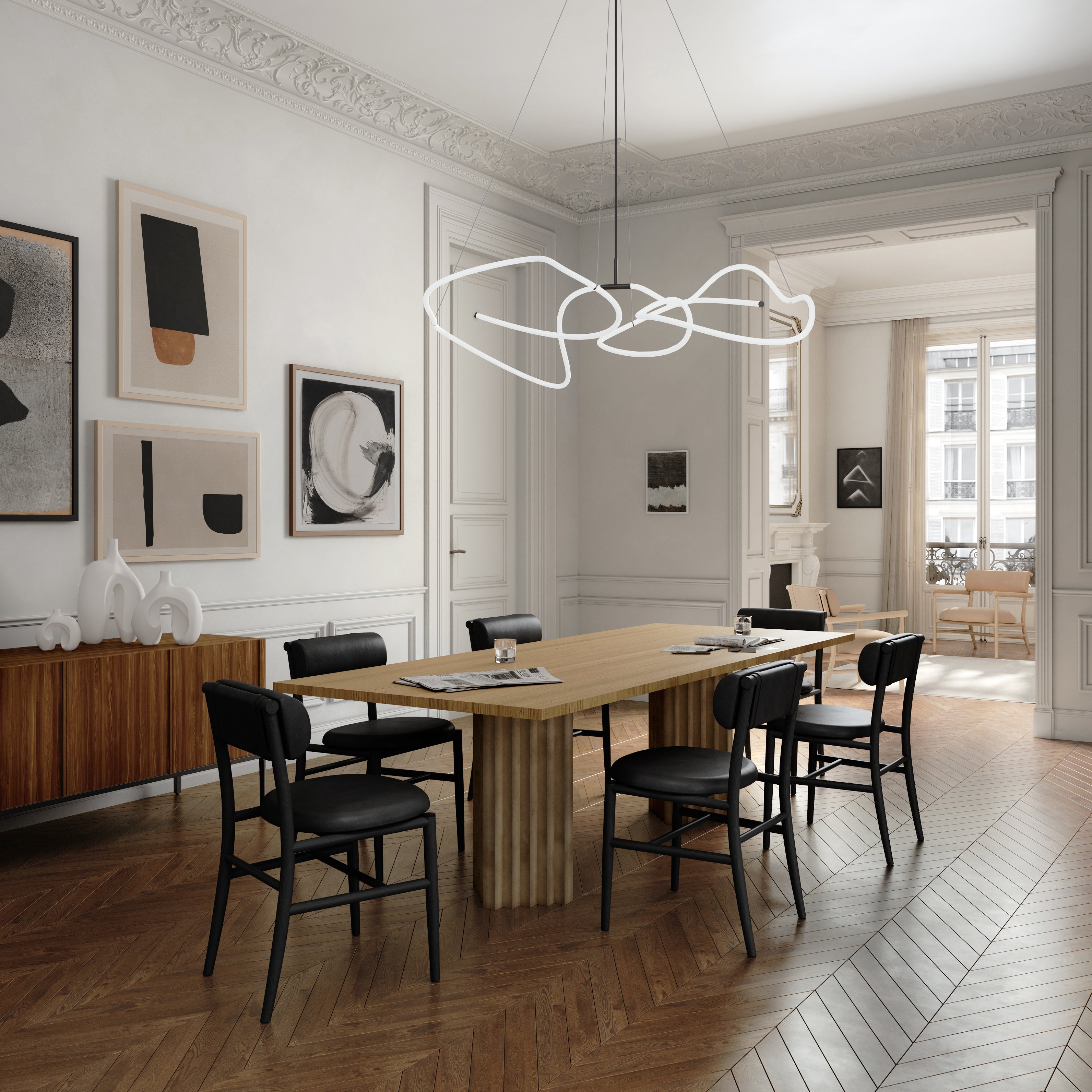 Stolička NAMA čierna koža