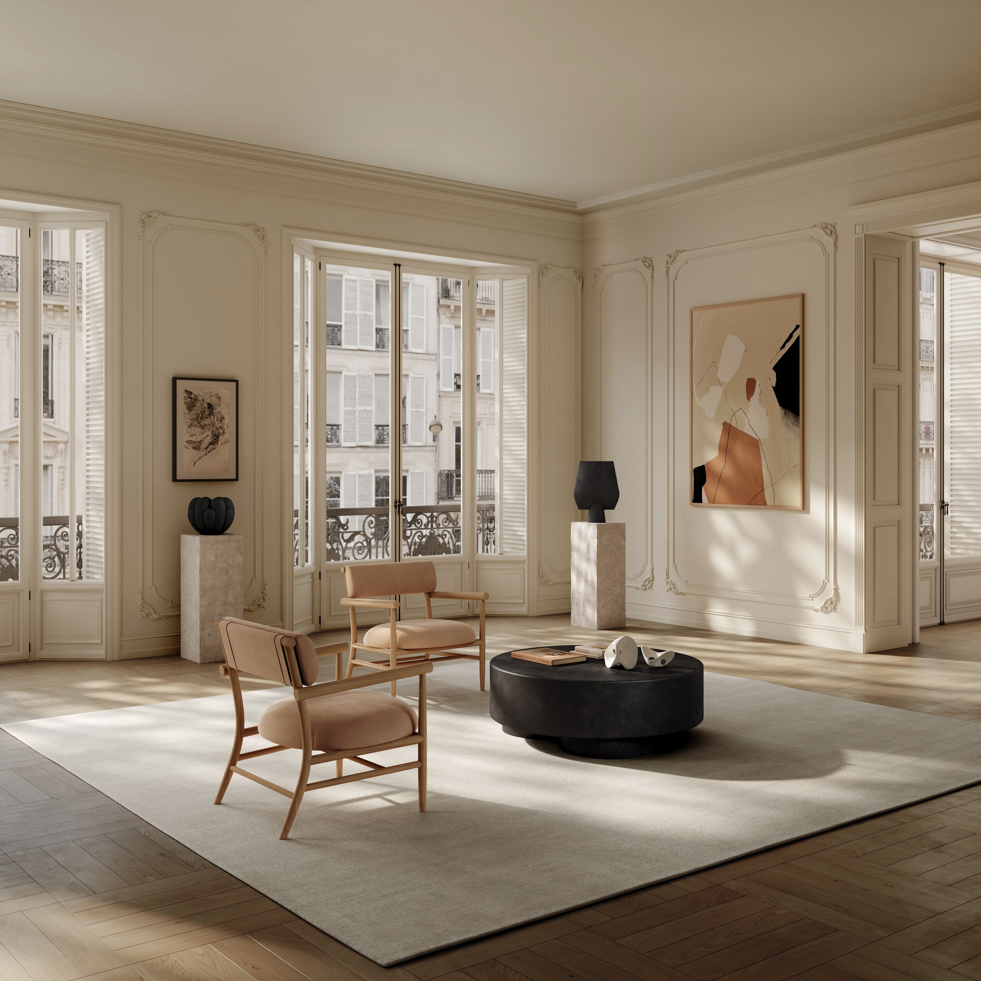 Fotel NAMA teplý béžový nubuk