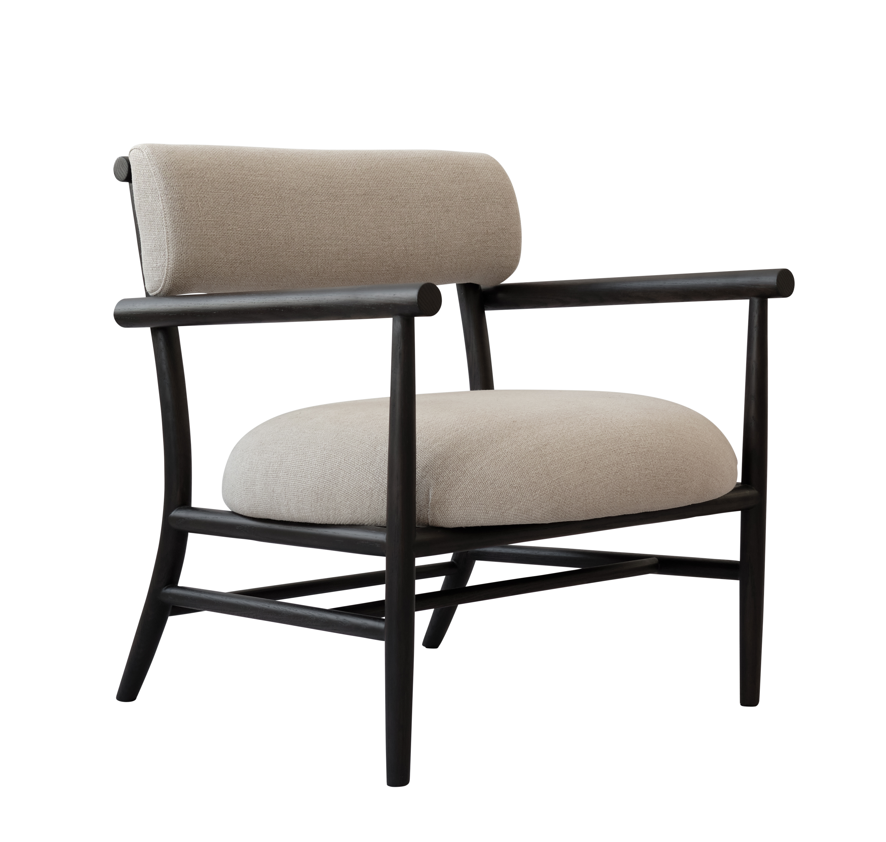 Fotel NAMA béžový s čiernym podstavcom