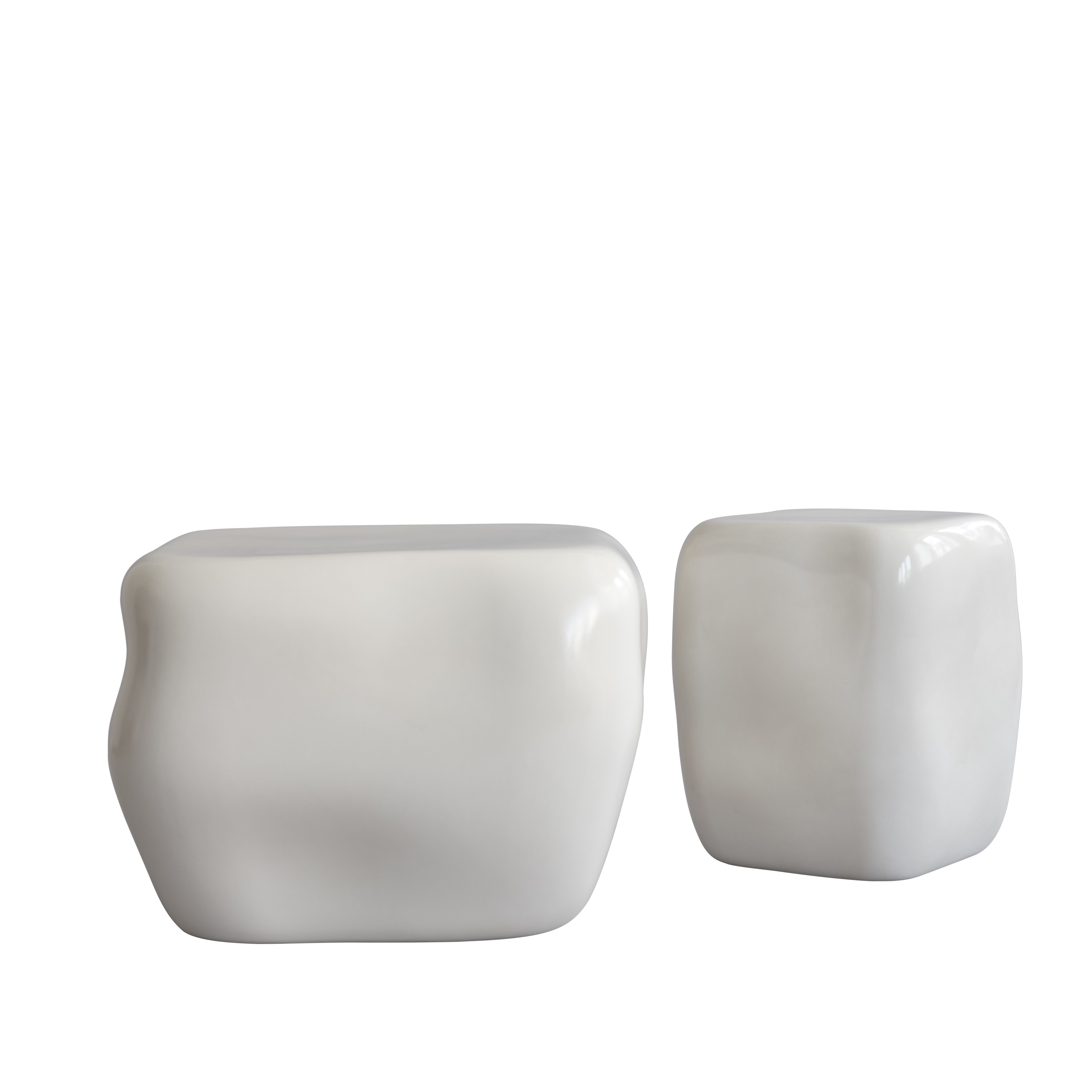 Kávový stolík ISHI biela keramika