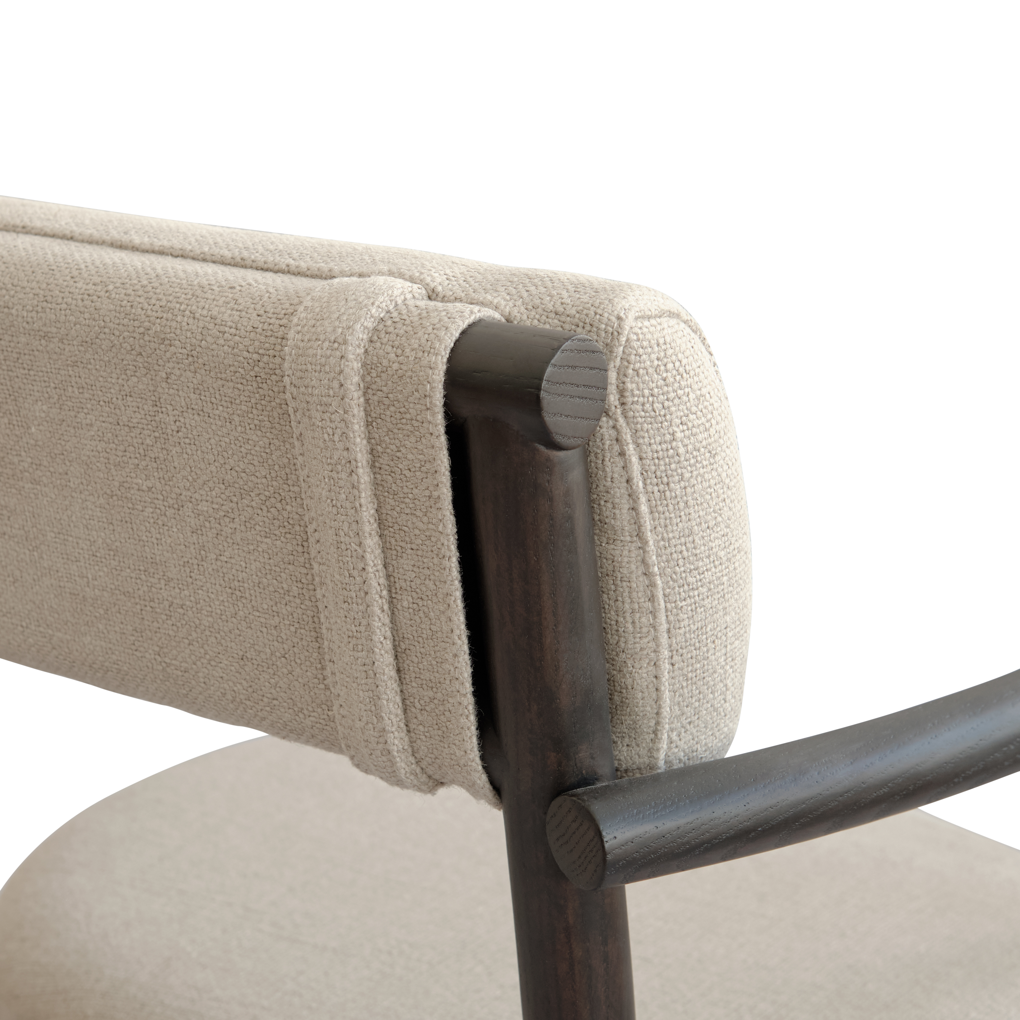 Armchair with Armrests NAMA beige with black base