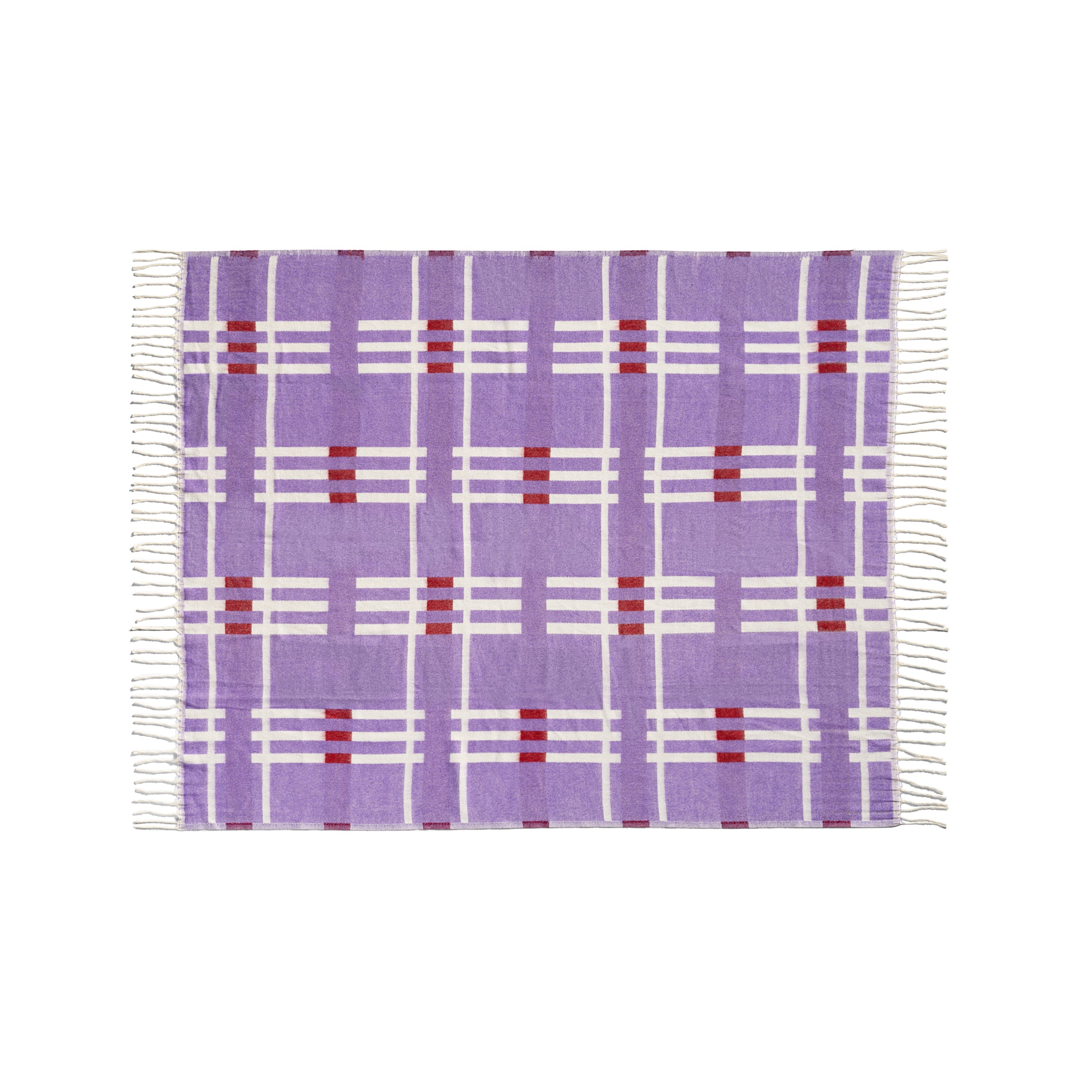 Pled PLANO white with purple and red