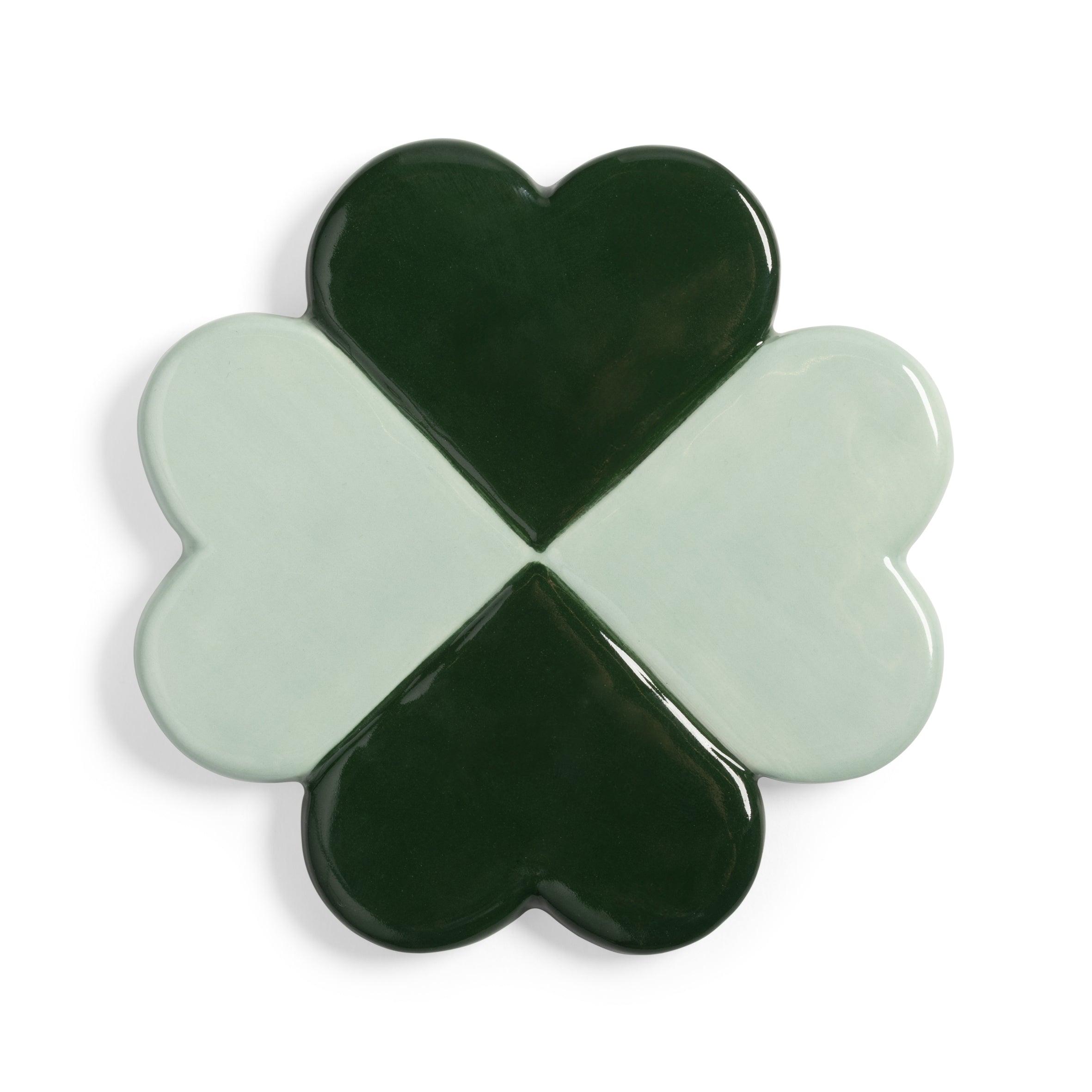 Lucky Clover Coaster Set Green