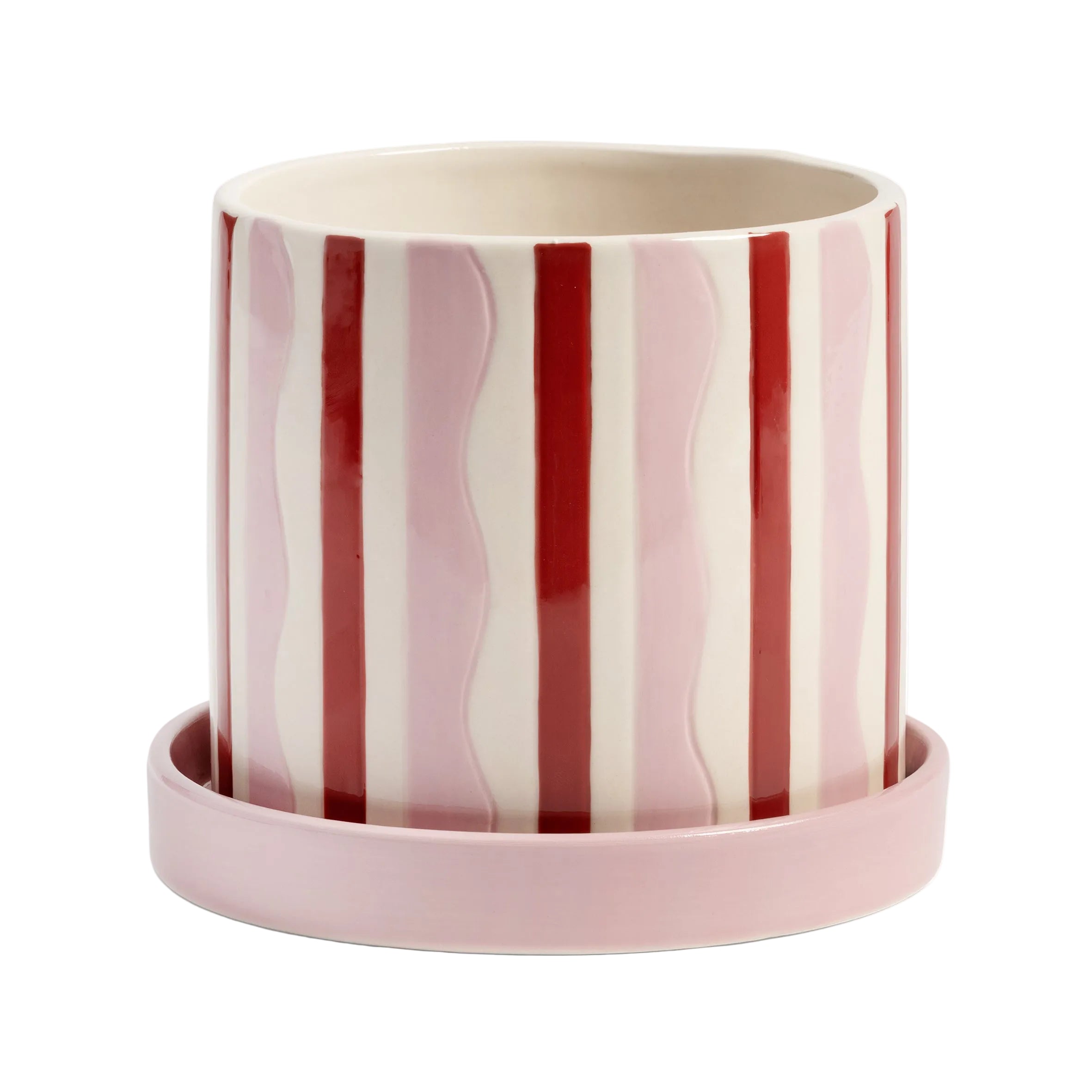 CLASH WIGGLE pot in pink with red and white