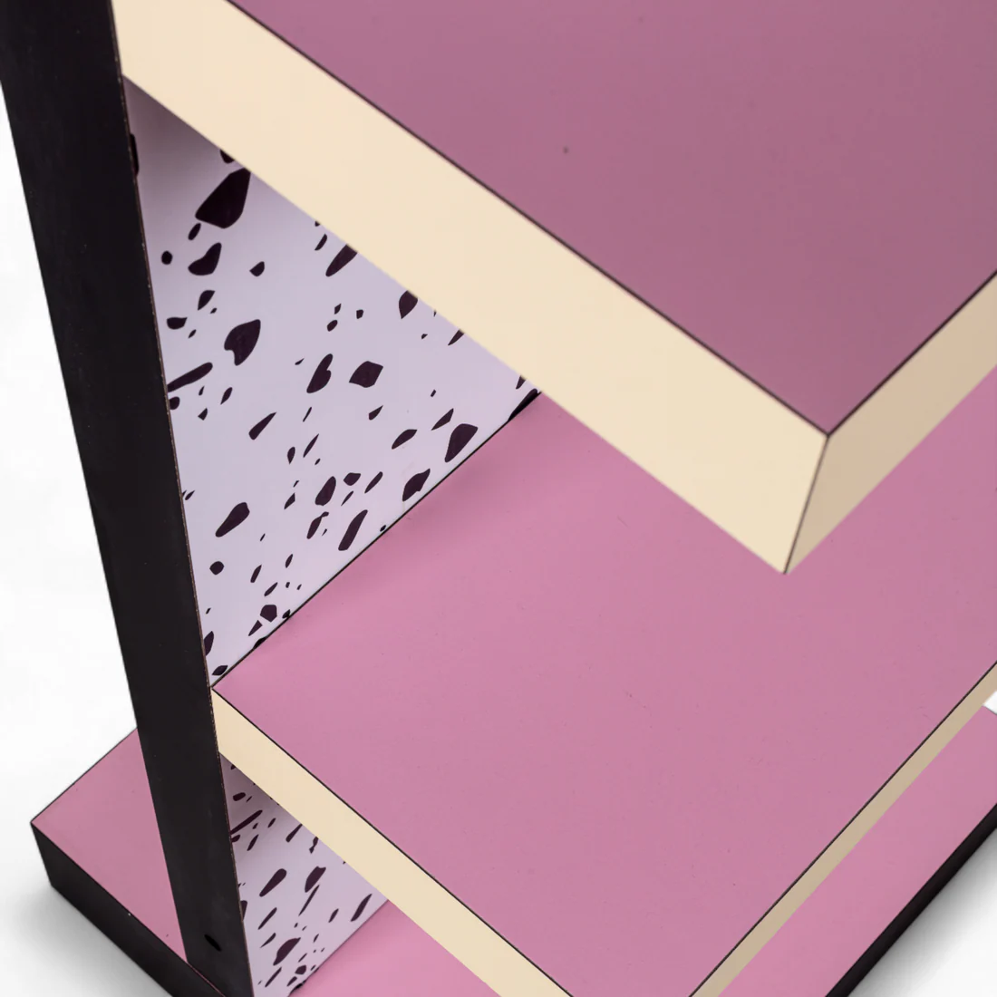 SUPERSHELF TERRAZZO White with Yellow and Pink Shelf