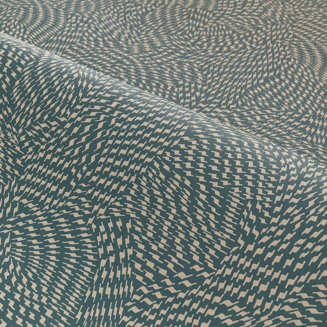 Wallpaper with abstract pattern PASSY - DARK GREEN/BEIGE green with beige