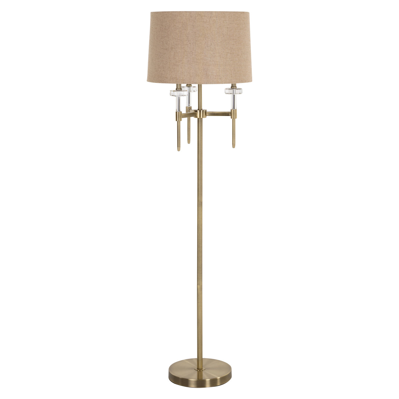 Floor lamp JOSIE beige shade with a golden base