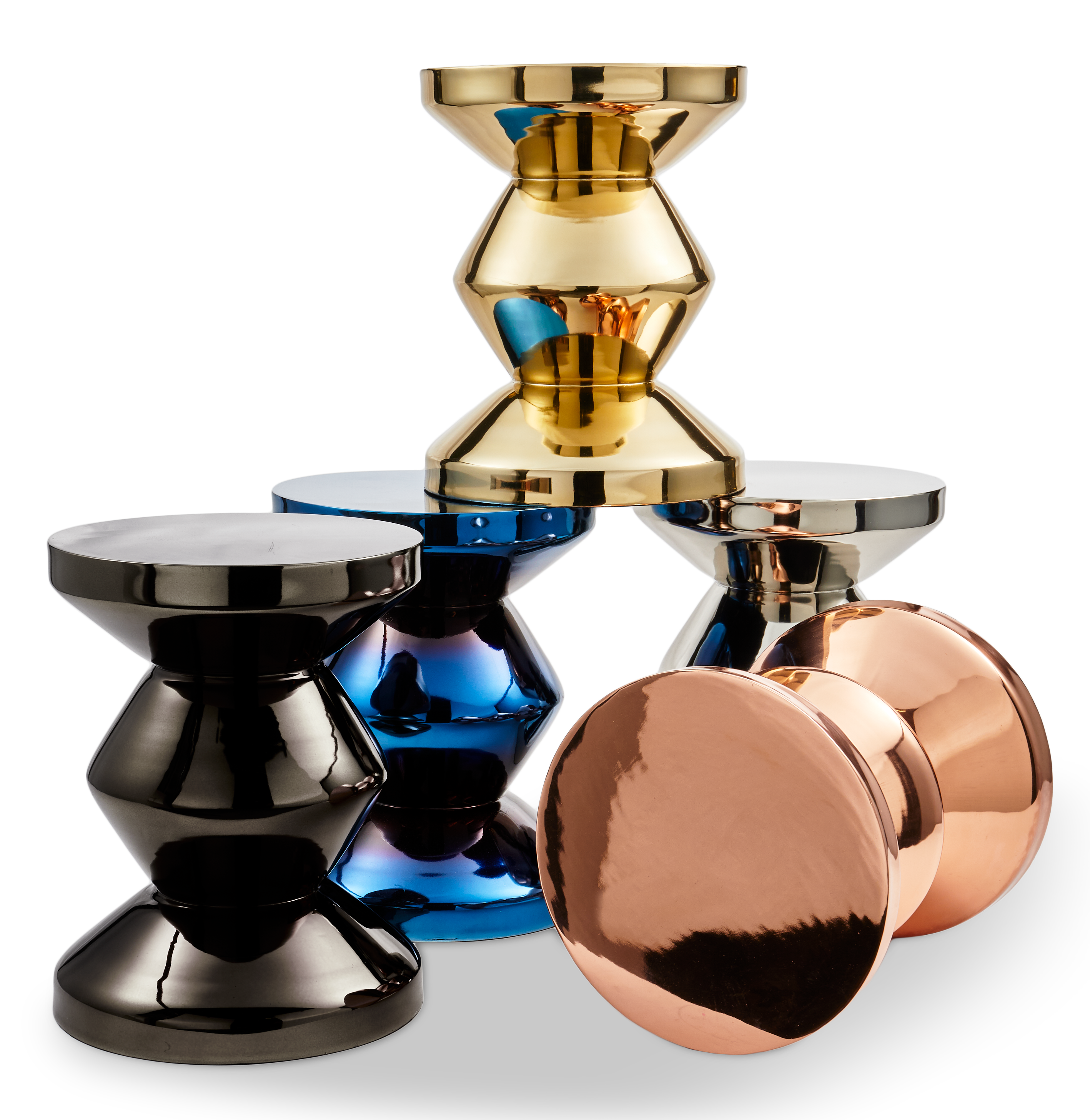 Stolička ZIG ZAG METAL tmavomodrá