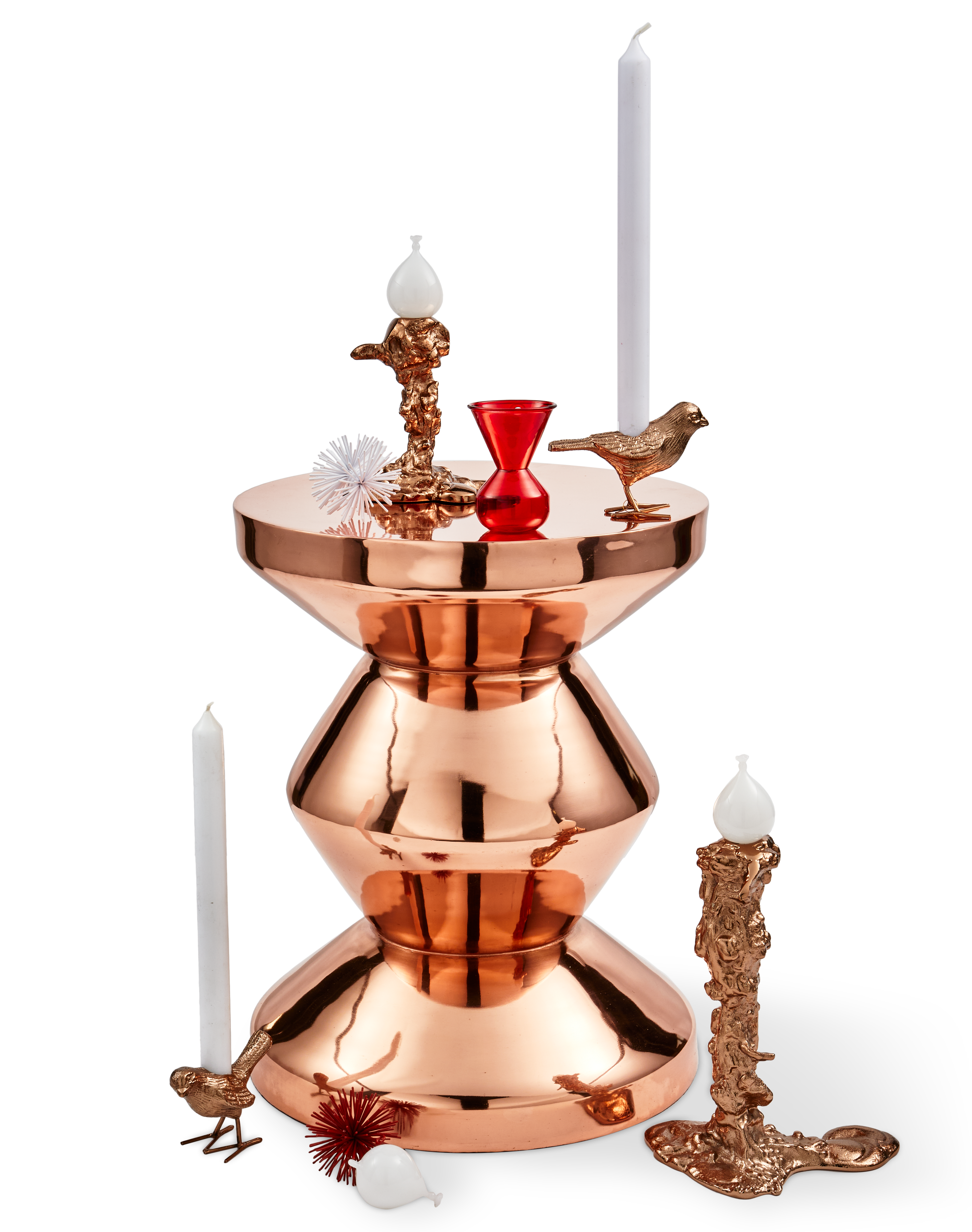 Stolička ZIG ZAG METAL medená