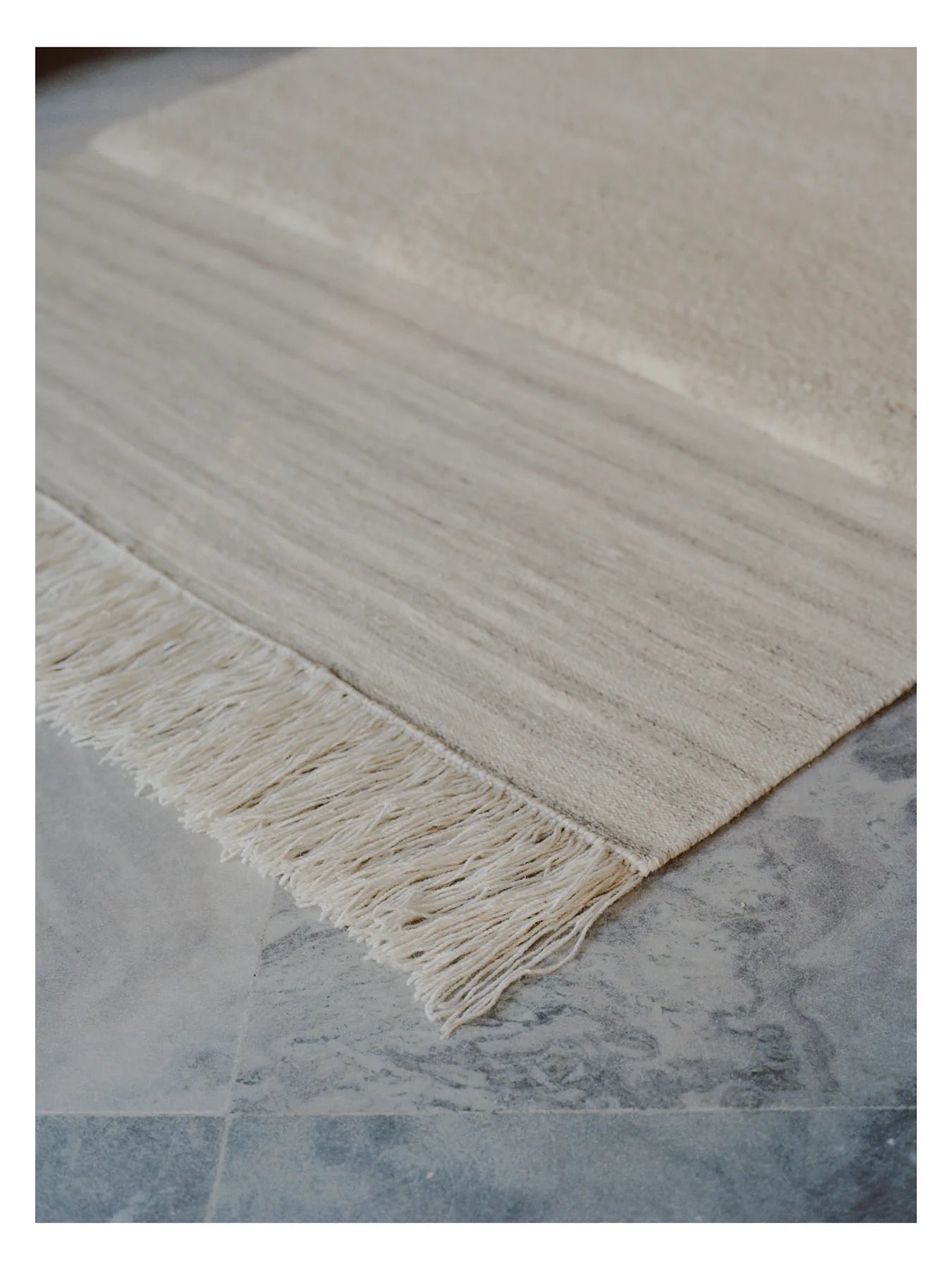 ETERNAL EYE Rug - NATURAL beige with long pile