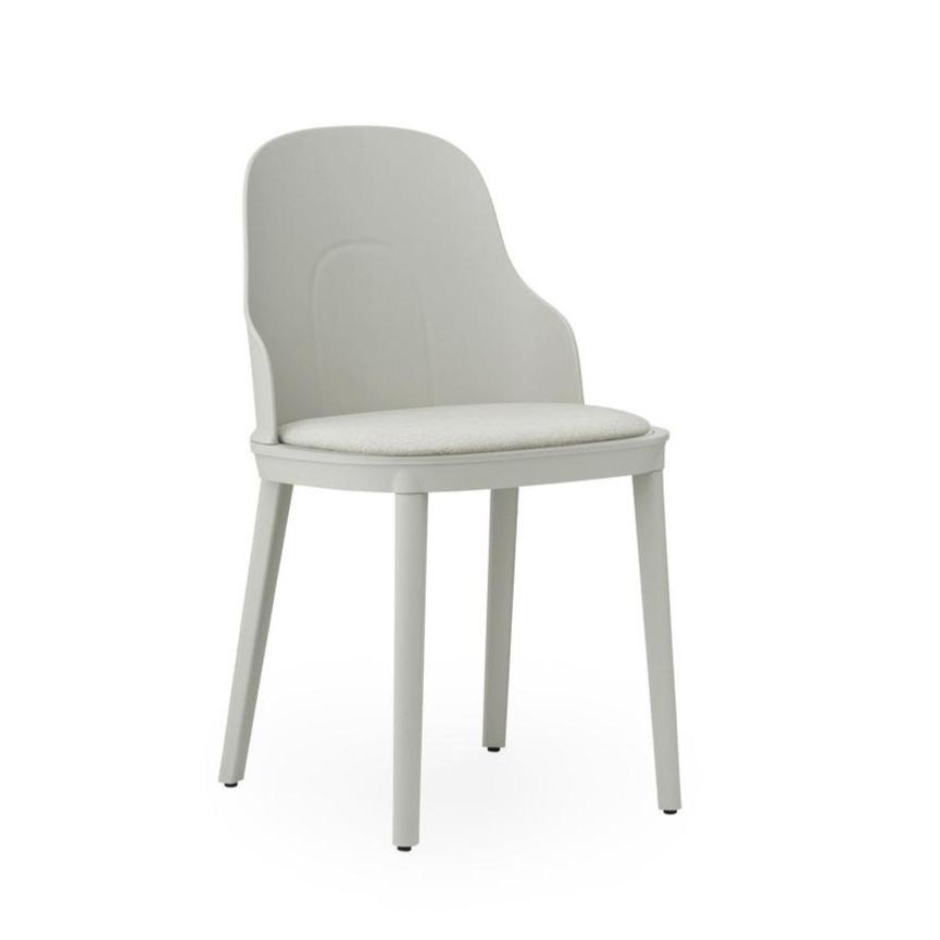 Allez PP chair warm gray with Main Line Flax upholstery