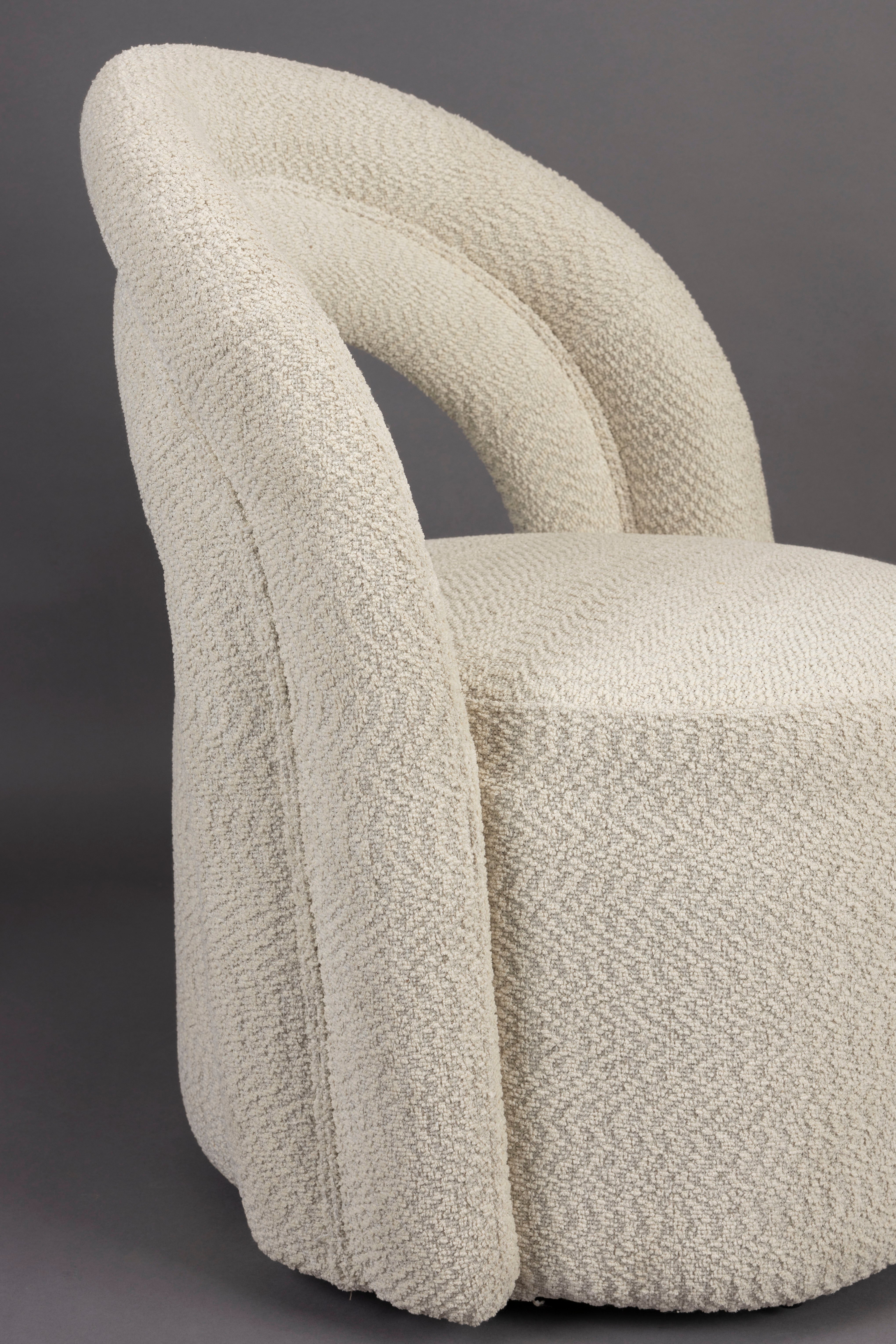 SEINA beige swivel armchair