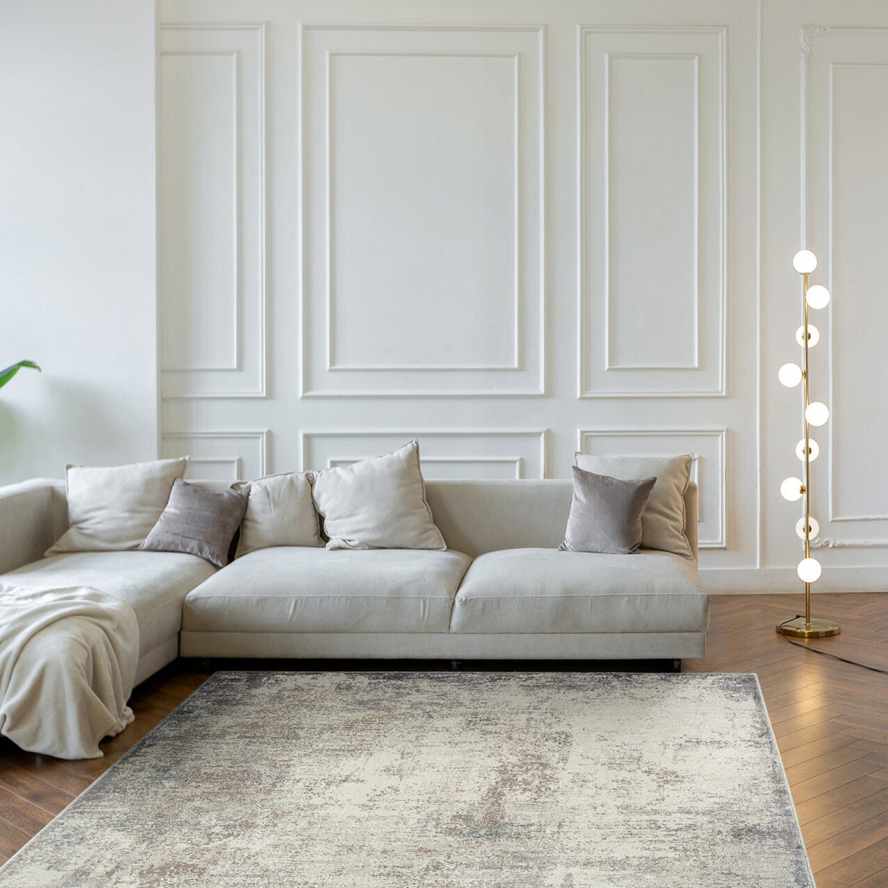 Koberec ROYAL béžový s hnedou a šedou