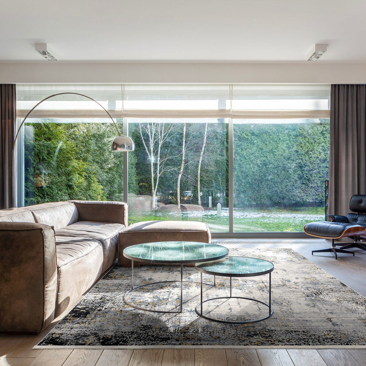 Koberec ROYAL čierny so šedou a béžovou