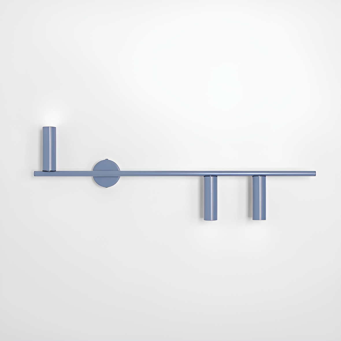 Pravostranný nástenný svietidlo TREVO TRIO modré