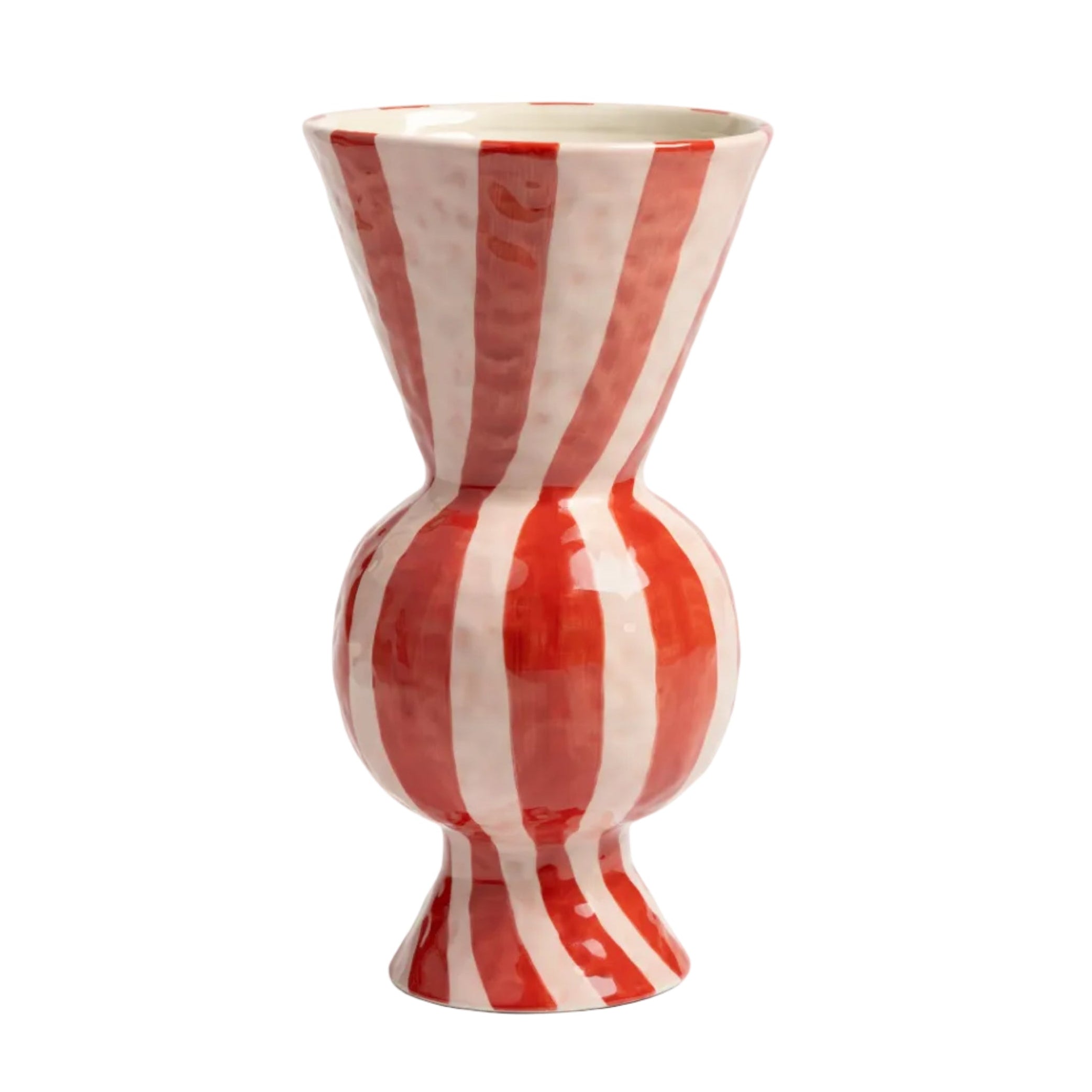 Váza RHOMBIC červená s bielou