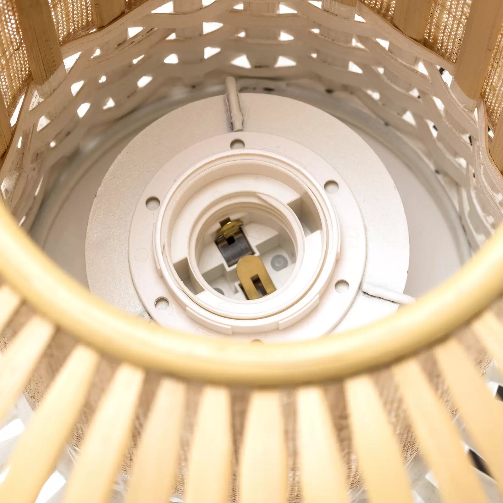 Stropná lampa BAMBOO biela