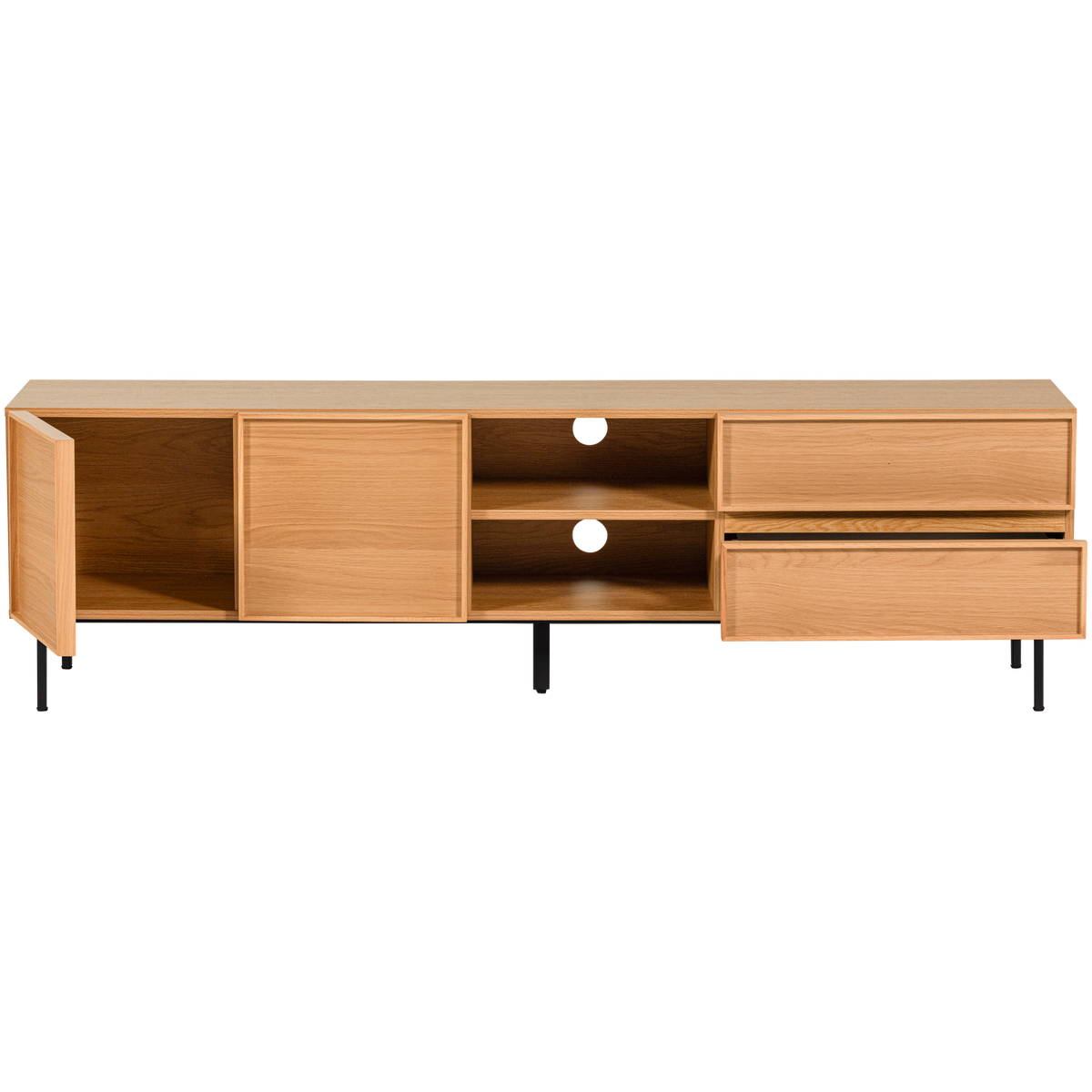Szafka RTV TOURS 180 cm naturalny – ujęcie 5