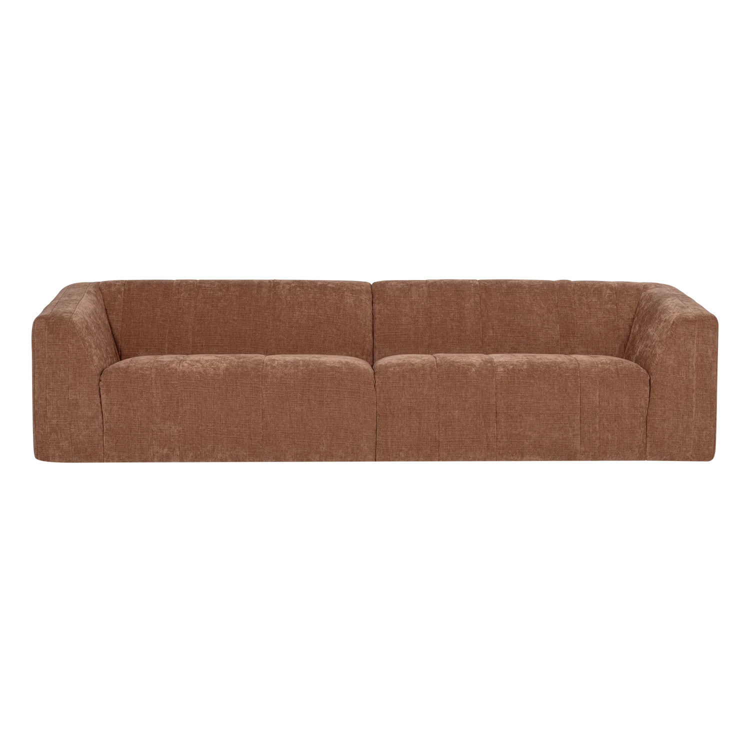 Sofa pre 4 osoby OMAIRE hrdzavohnedý šenil