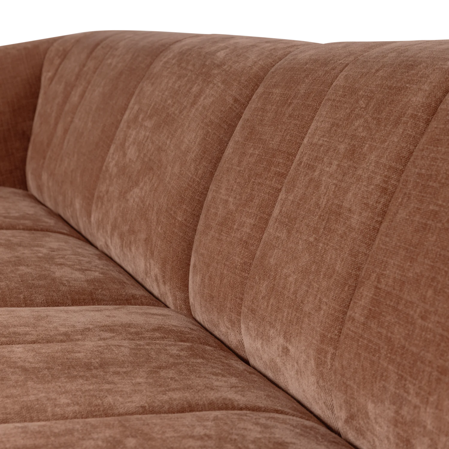 Sofa pre 4 osoby OMAIRE hrdzavohnedý šenil