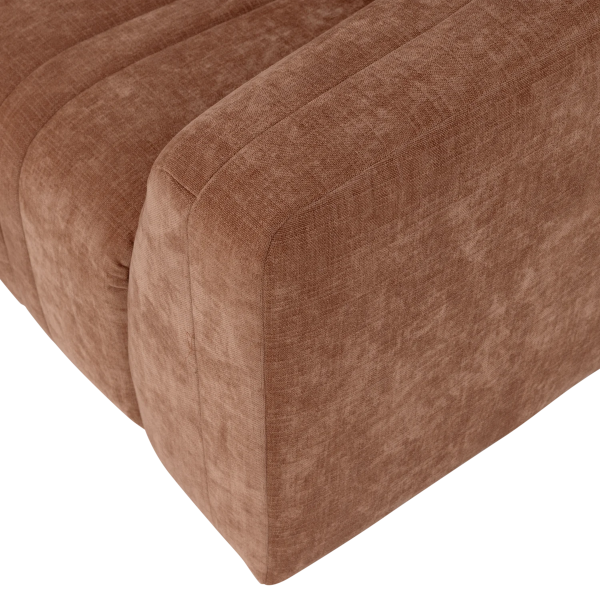 Sofa pre 4 osoby OMAIRE hrdzavohnedý šenil