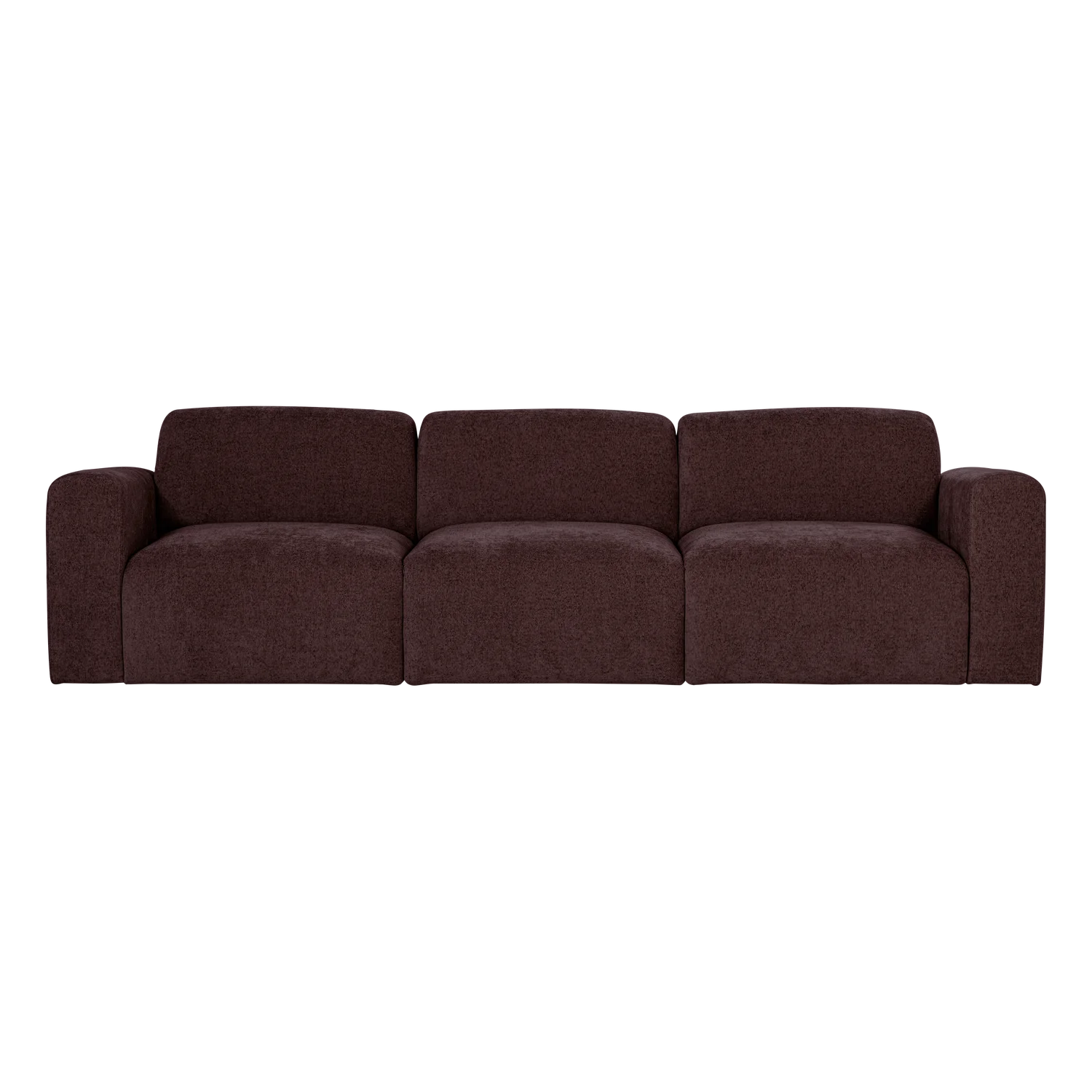 Sofa 3-osobová UMINA tmavý burgundský šenil