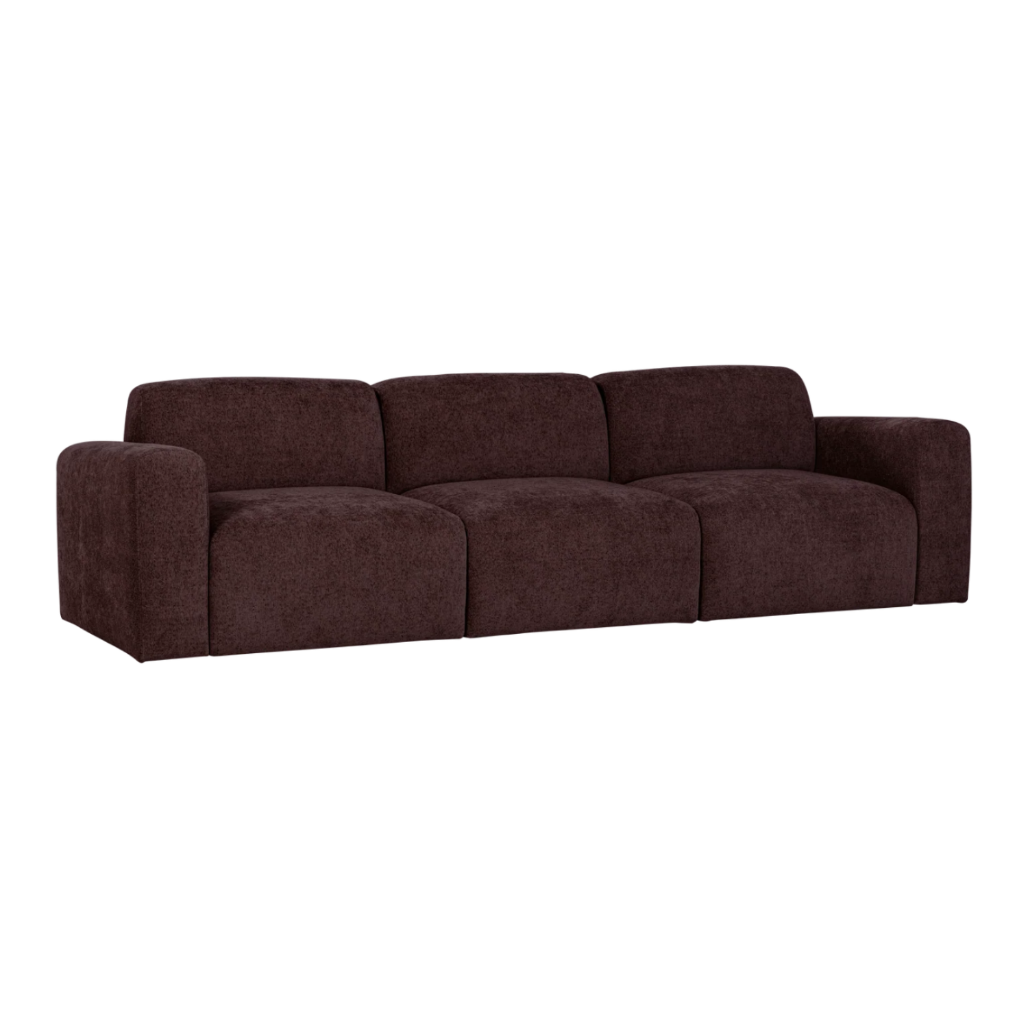 Sofa 3-osobová UMINA tmavý burgundský šenil