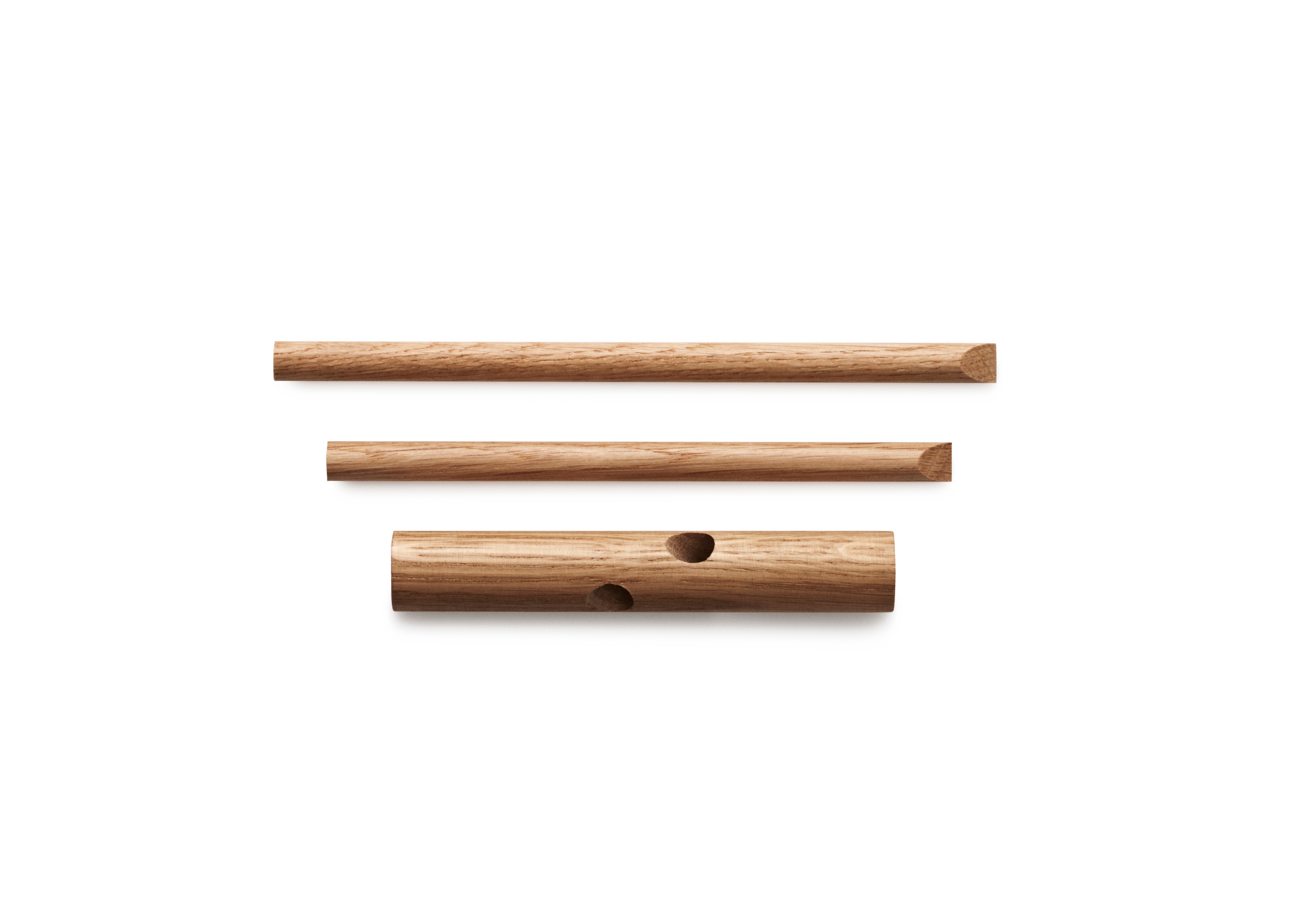 STICKS coat rack set oak wood