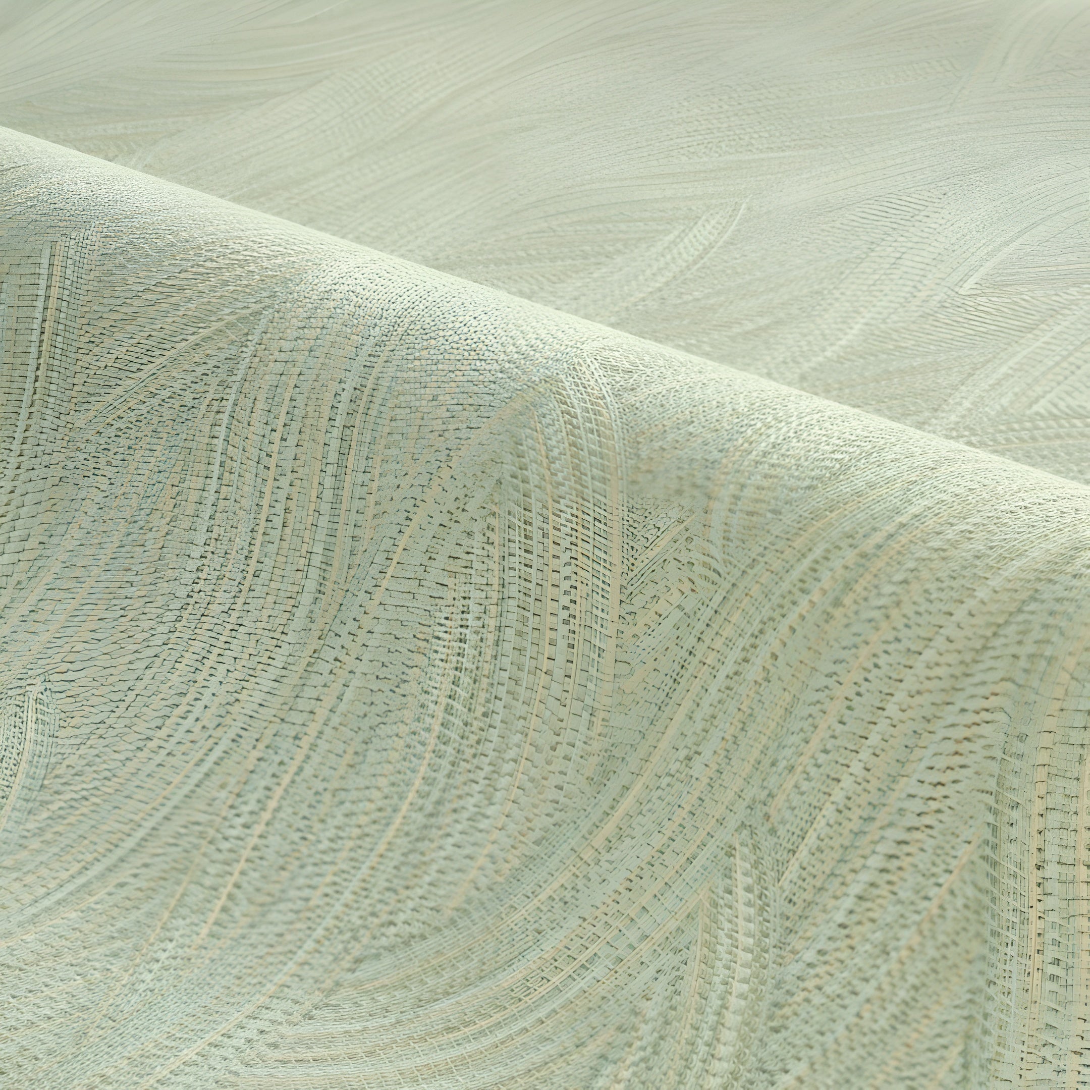 Štruktúrna tapeta s abstraktným vlnitým vzorom JASSINE - ZELENÁ AMANDE mandľová zeleň