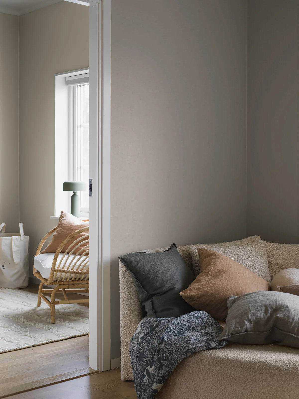 Vega Gray Textured Non-Woven Wallpaper