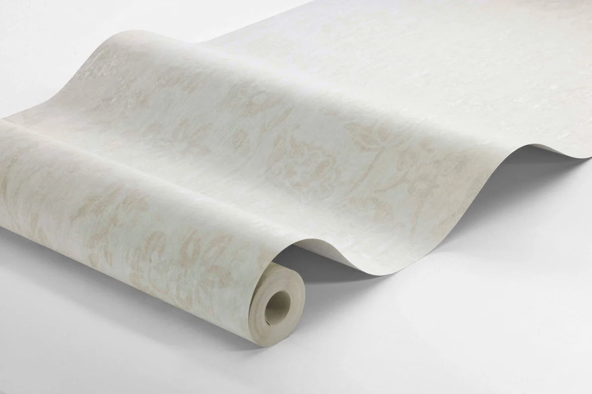 Non-woven paper wallpaper with a floral pattern CORNELIA light beige