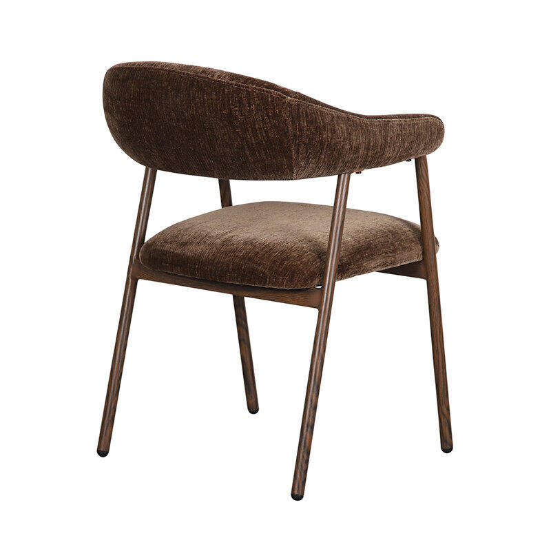 SCANDI Chair in Brown with Dark Wooden Base