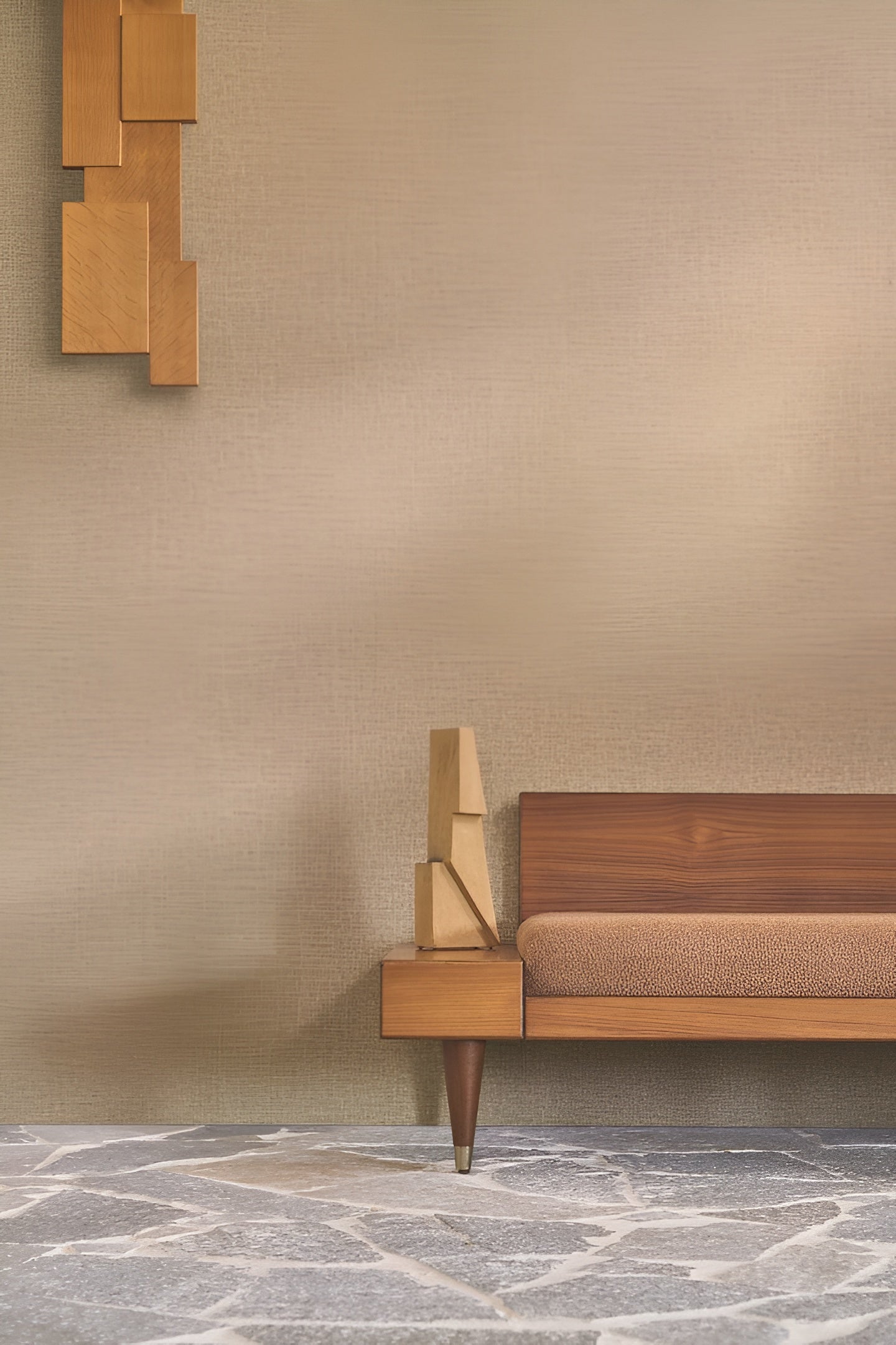 Tapeta so štruktúrou napodobňujúcou ľanové plátno LINA - EMERAUDE smaragdovo zelená