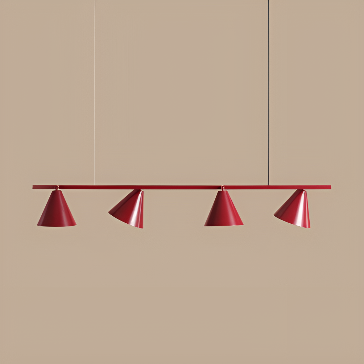 Závesná lampa FORM QUATRO bordová