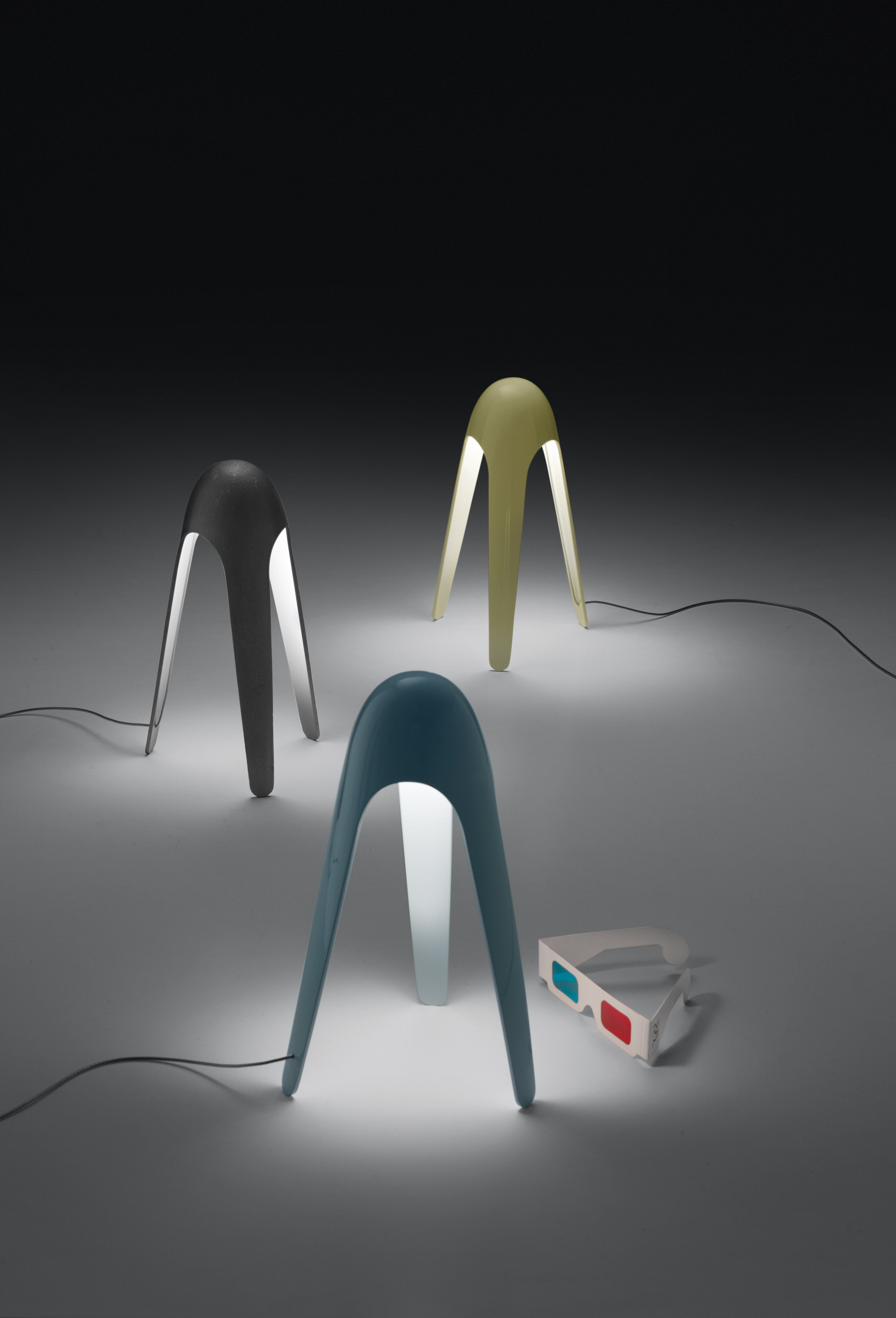Stolná lampa CYBORG lesklá biela