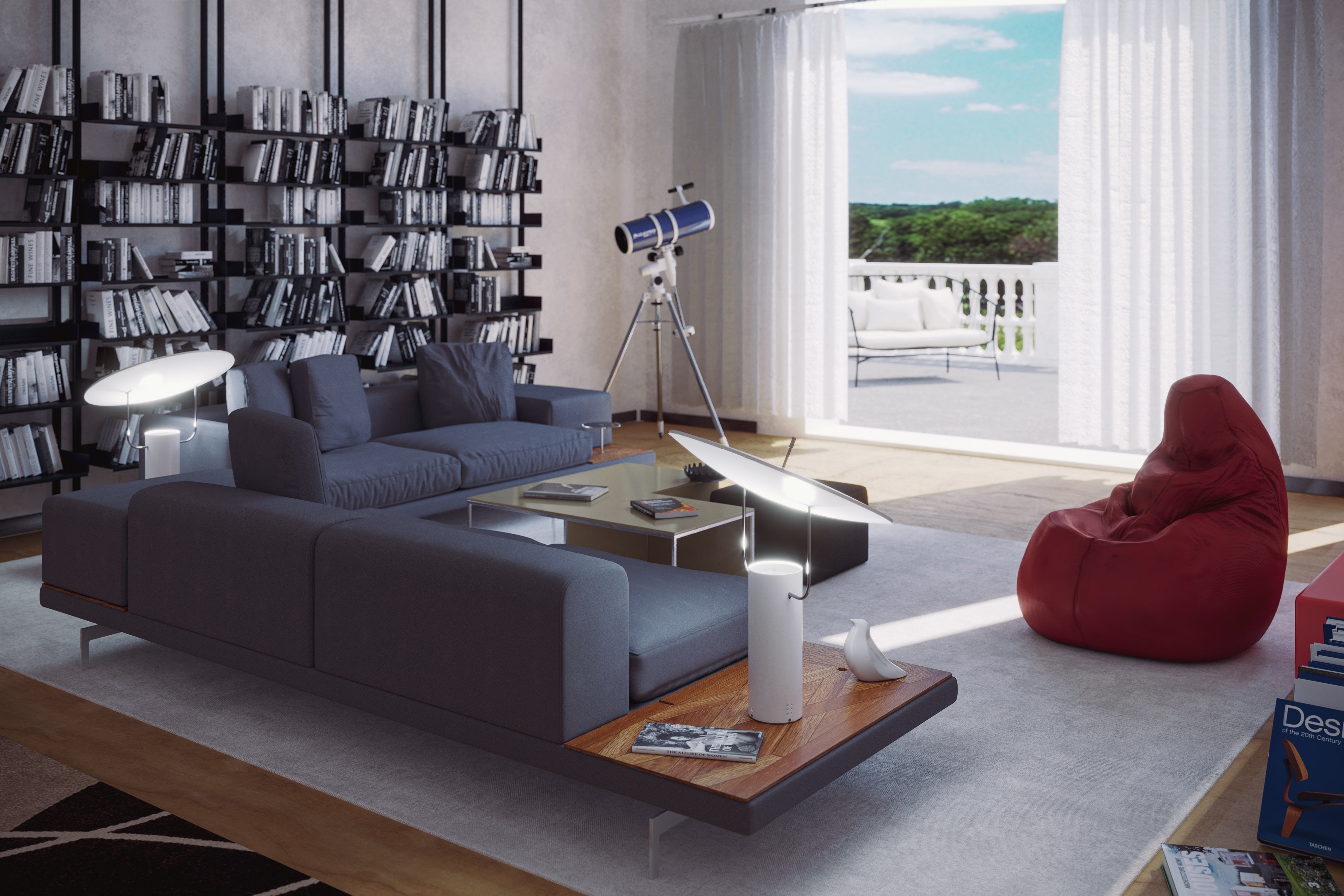 Stolná lampa TX1 biela