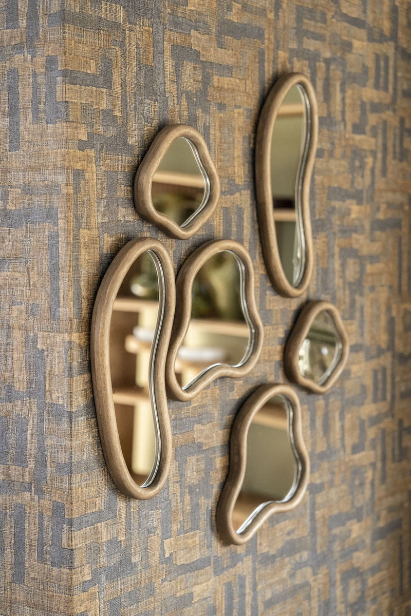 AKIRO Mirror Set Rubberwood