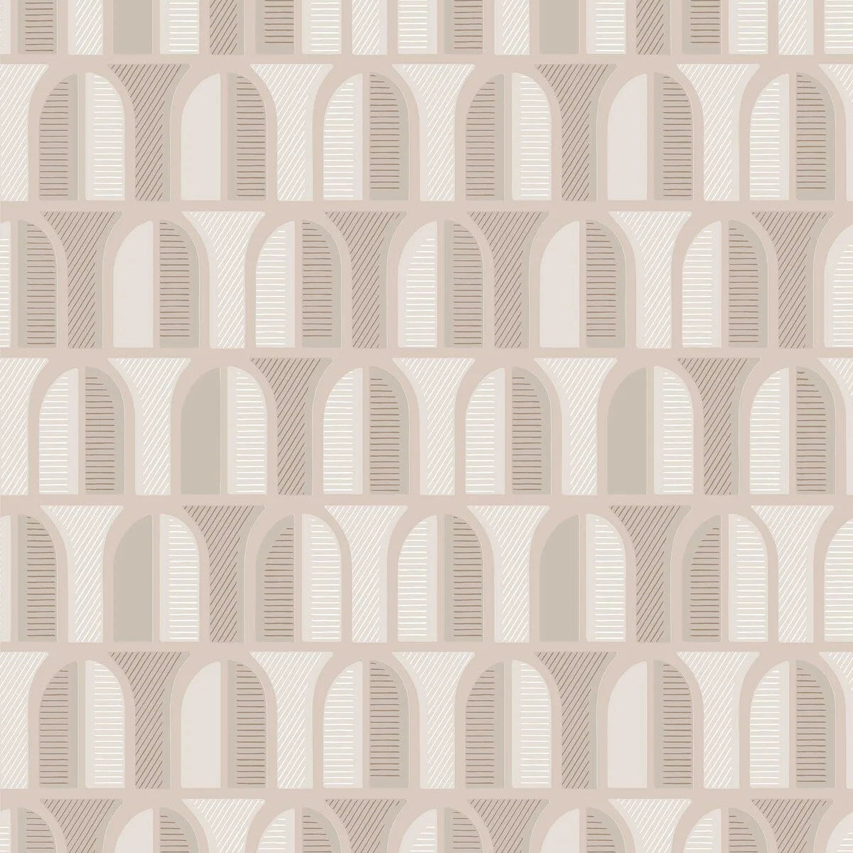 Non-woven paper wallpaper with geometric pattern VENICE beige