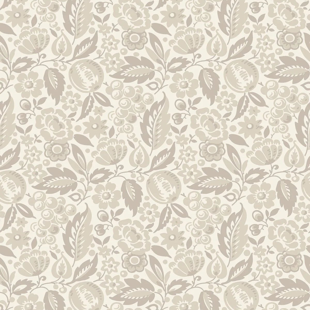 Tapeta s rastlinným motívom kvetov ELISE béžová