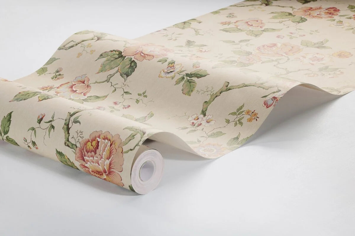 Tapeta s rastlinným motívom ROSENTRAD béžová