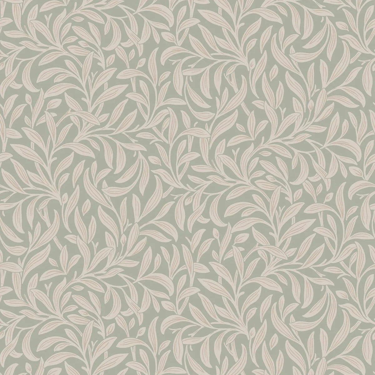 Tapeta s rastlinným motívom v listoch VINTERGRONA šedá s béžovou